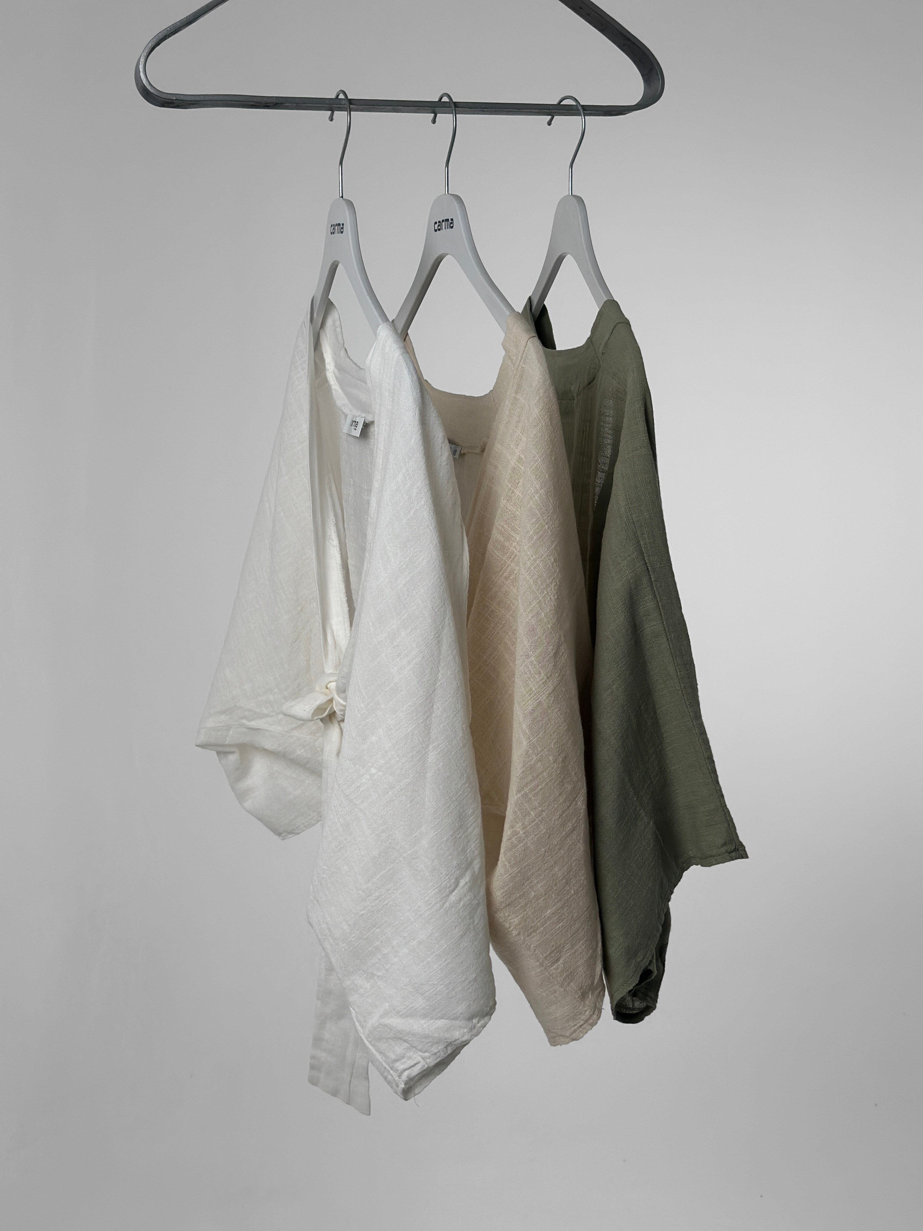 Keten Crop Kimono