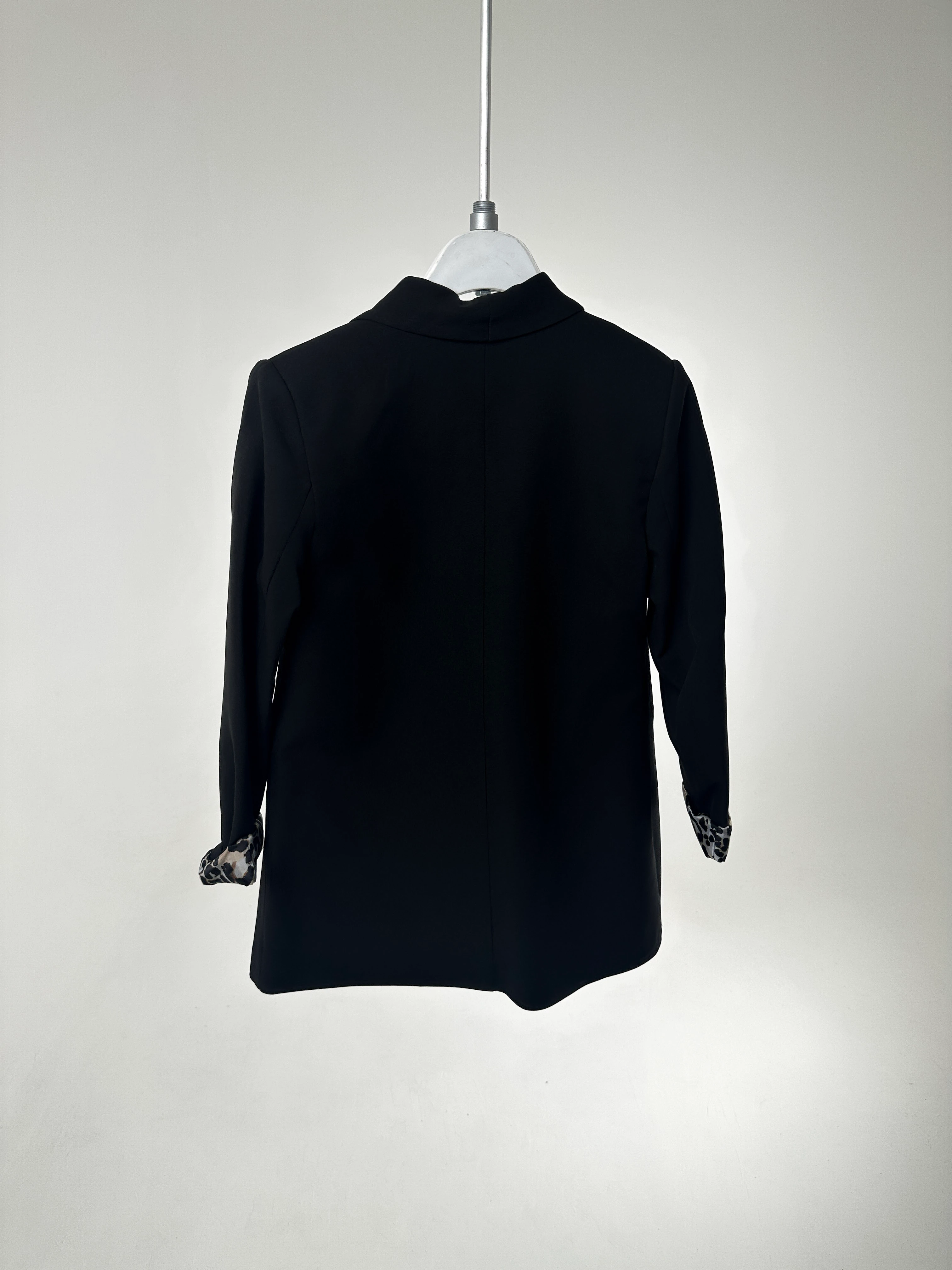 Leopar Astarlı Düğmeli Blazer Ceket