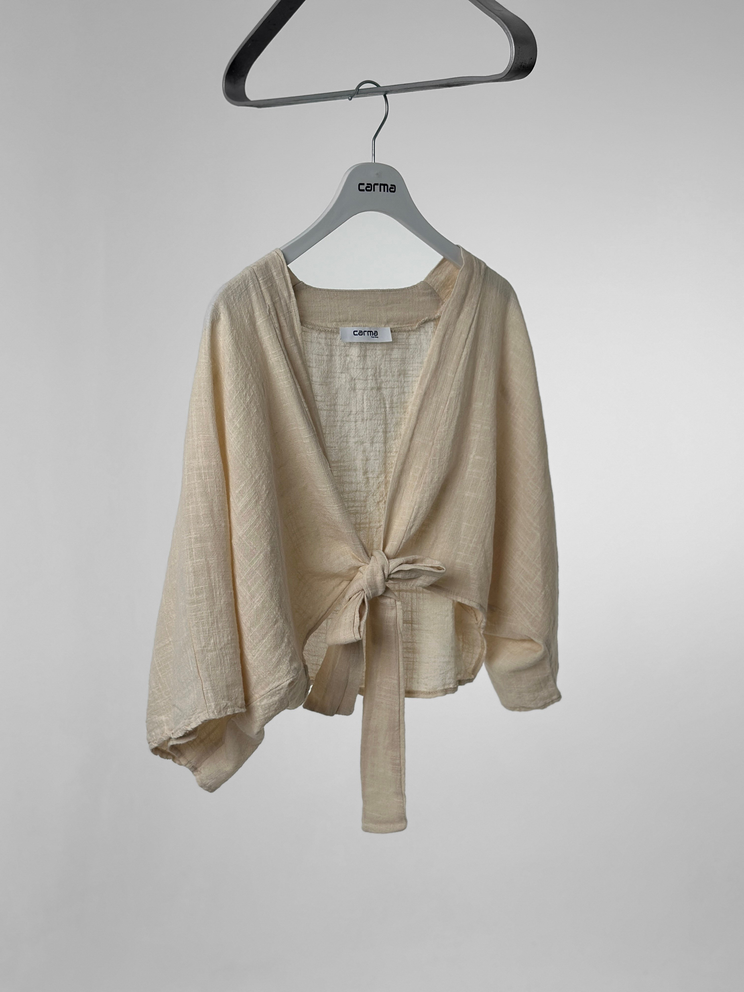 Keten Crop Kimono