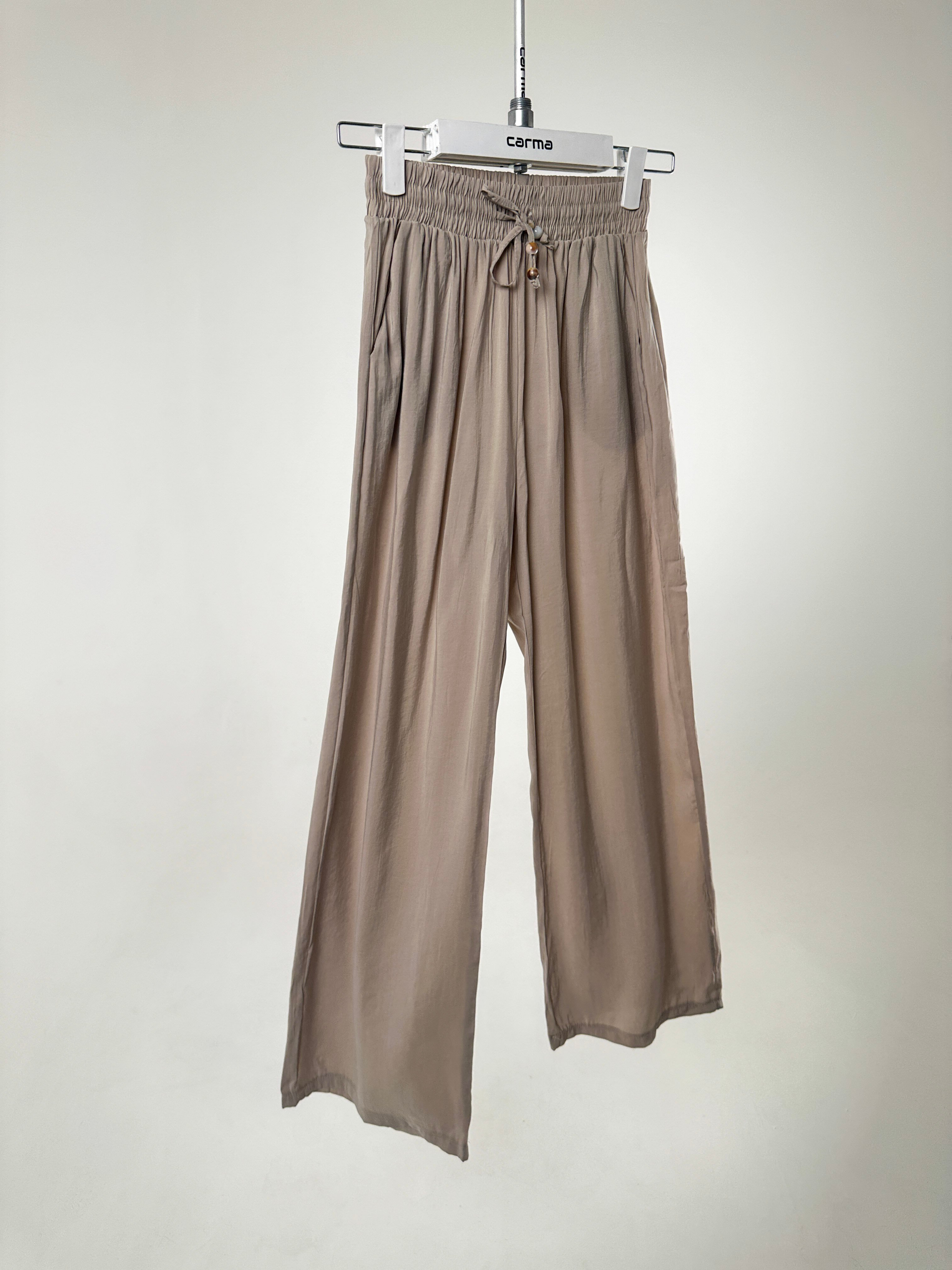 Dökümlü Rahat Pantolon - taş