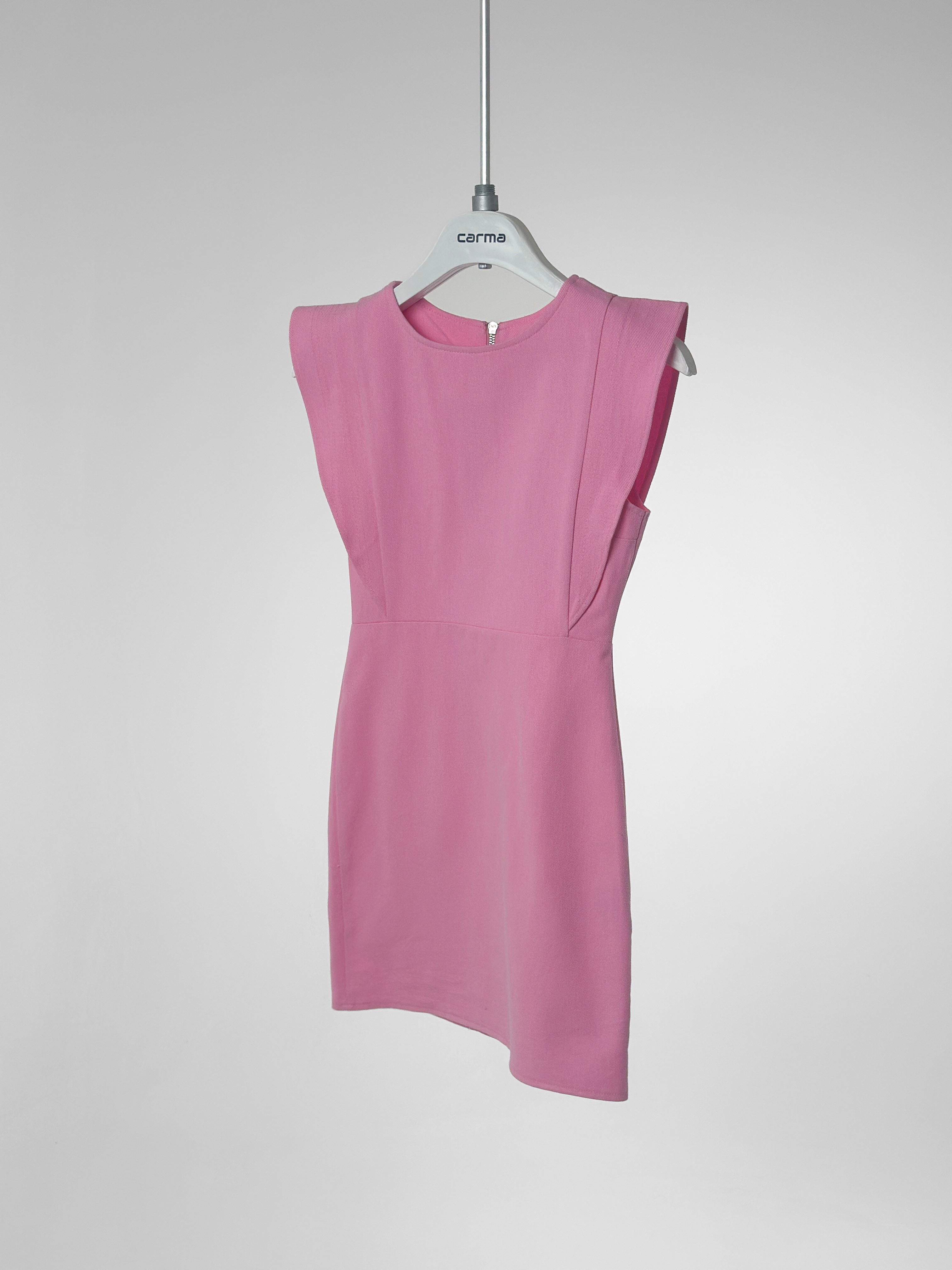 Dik Form Mini Elbise - şeker pembe