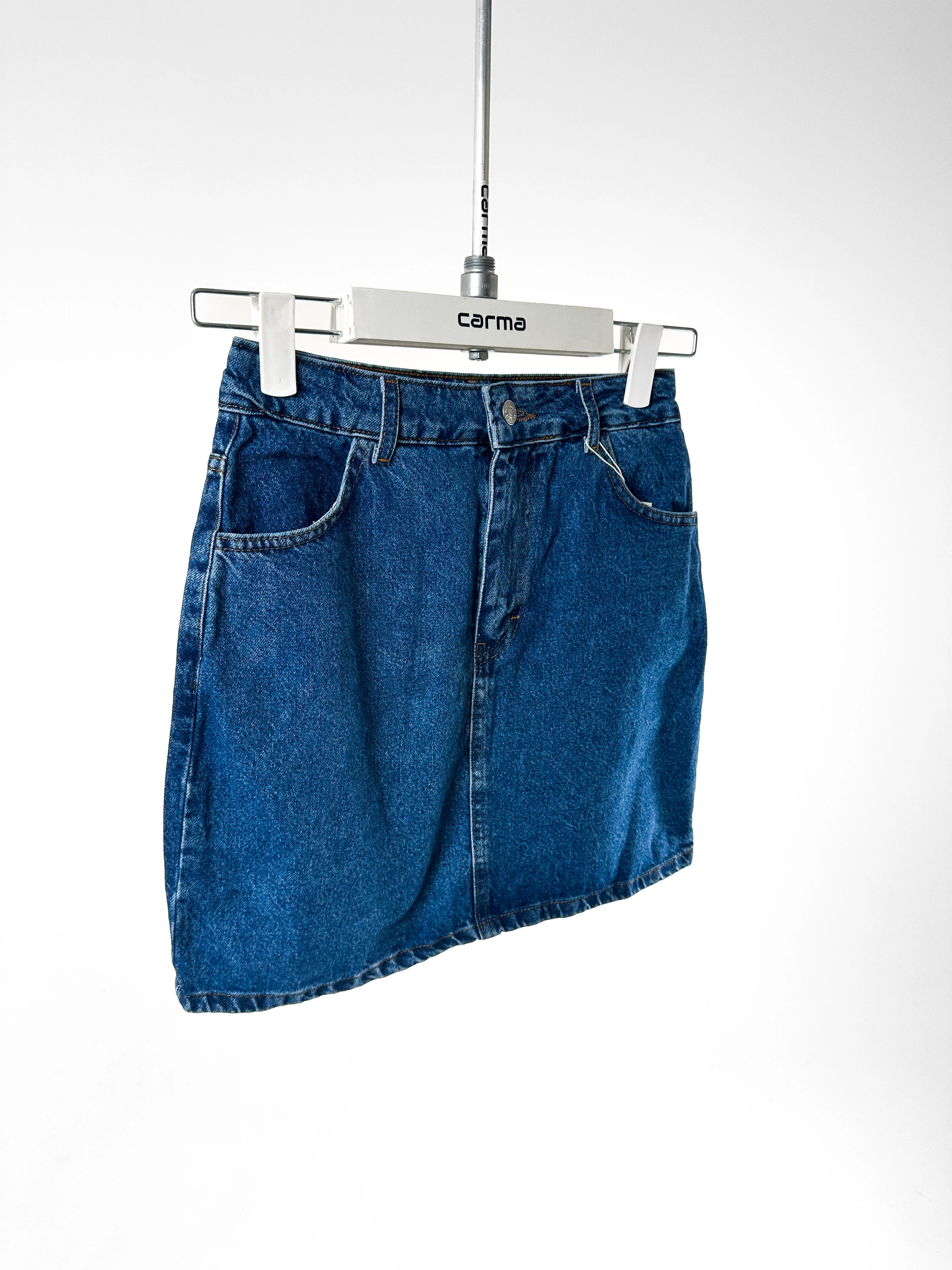 Denim Mini Etek