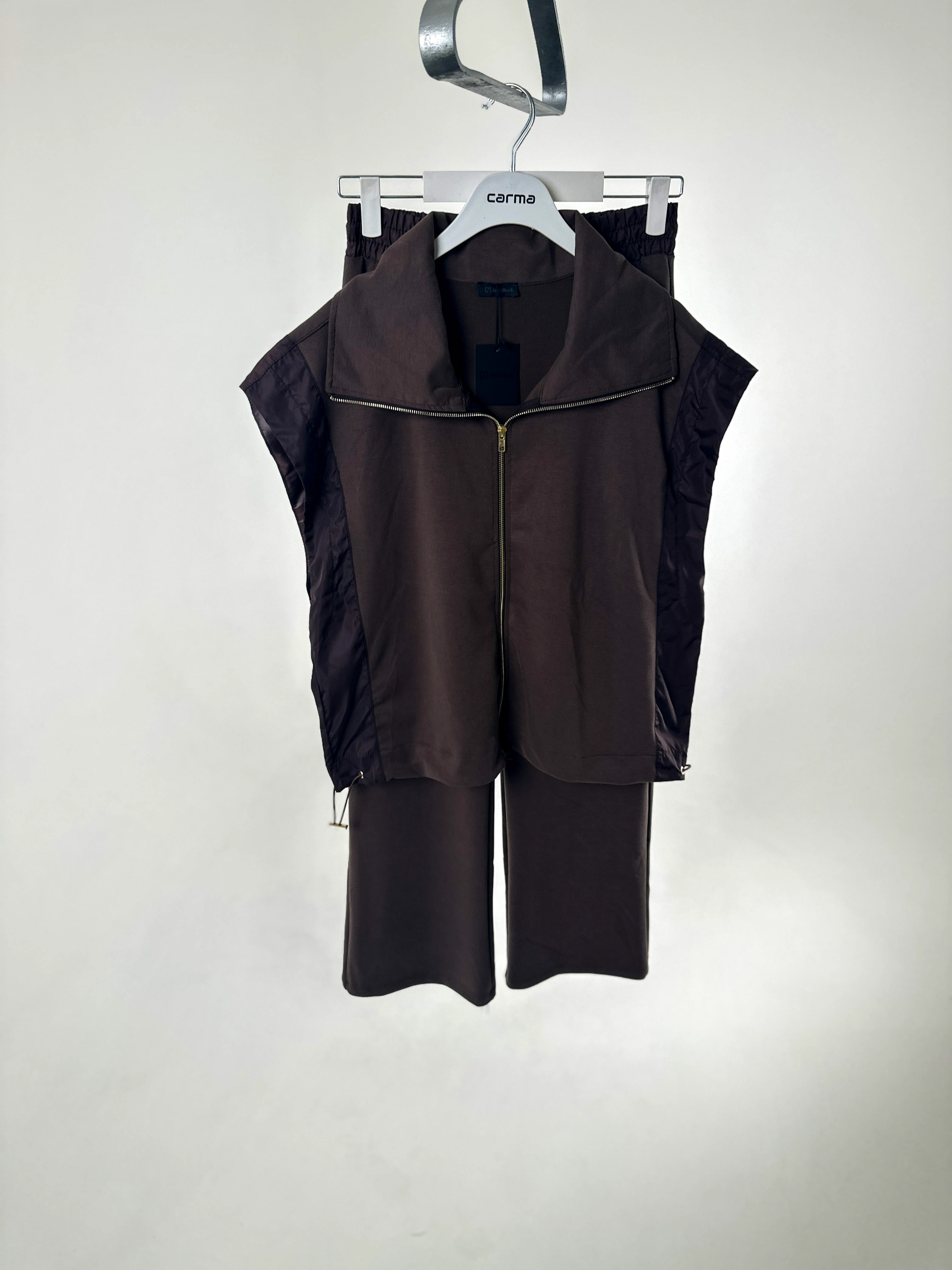 Paraşüt Detay Fit Takım - acı kahve