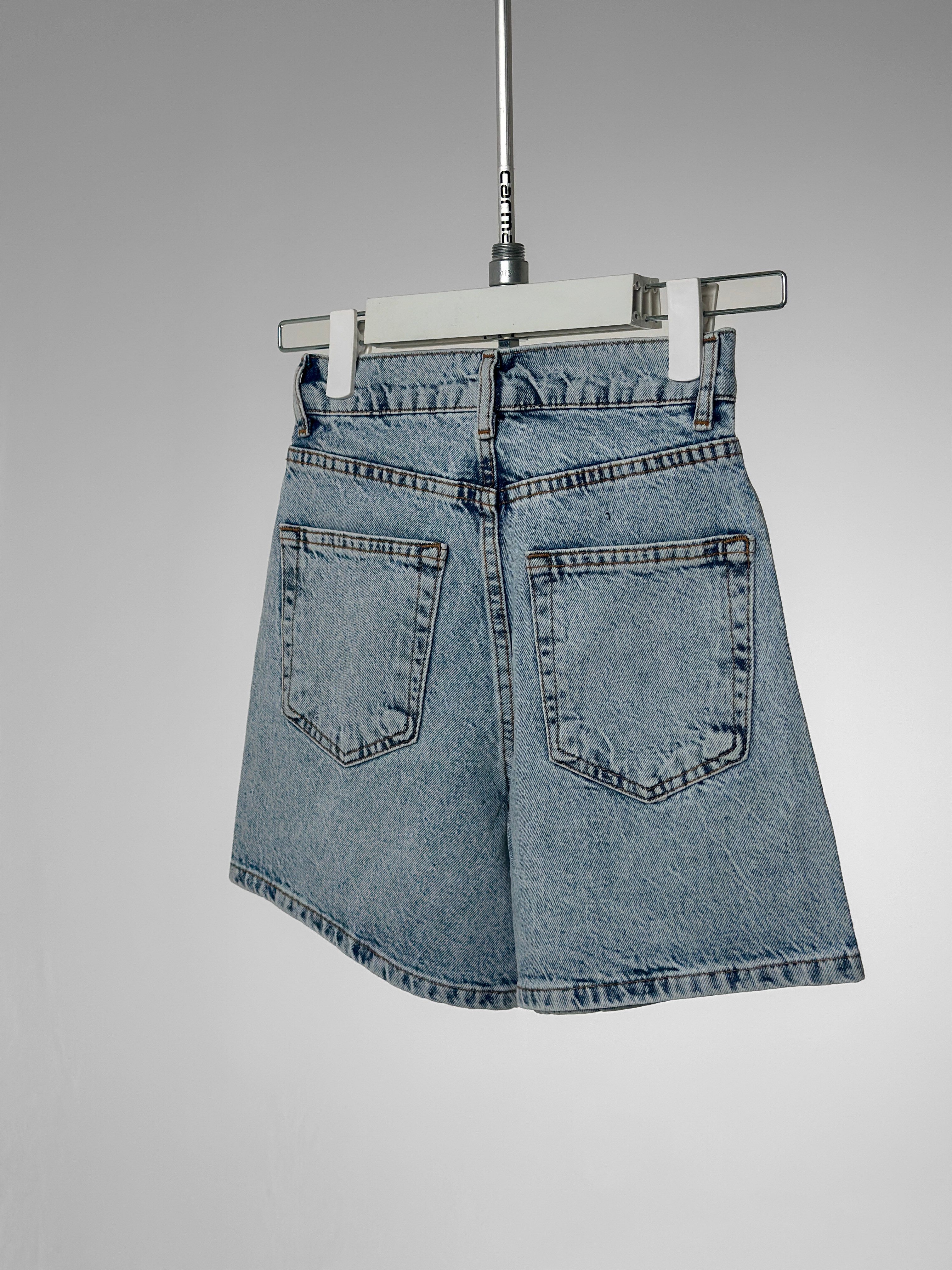 Taş Işıltılı Denim Şort