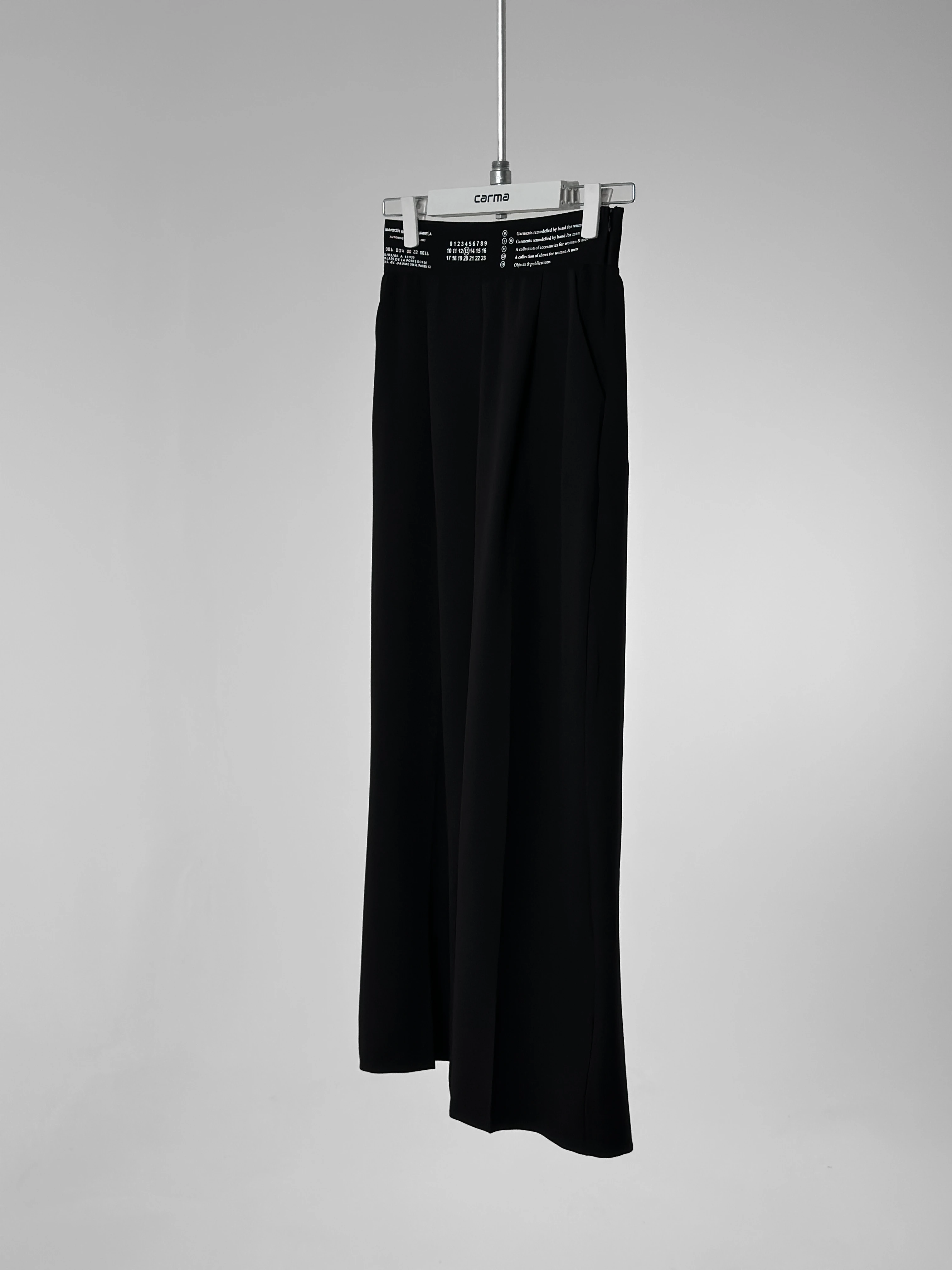 Yazılı Bel Detaylı Fit Pantolon