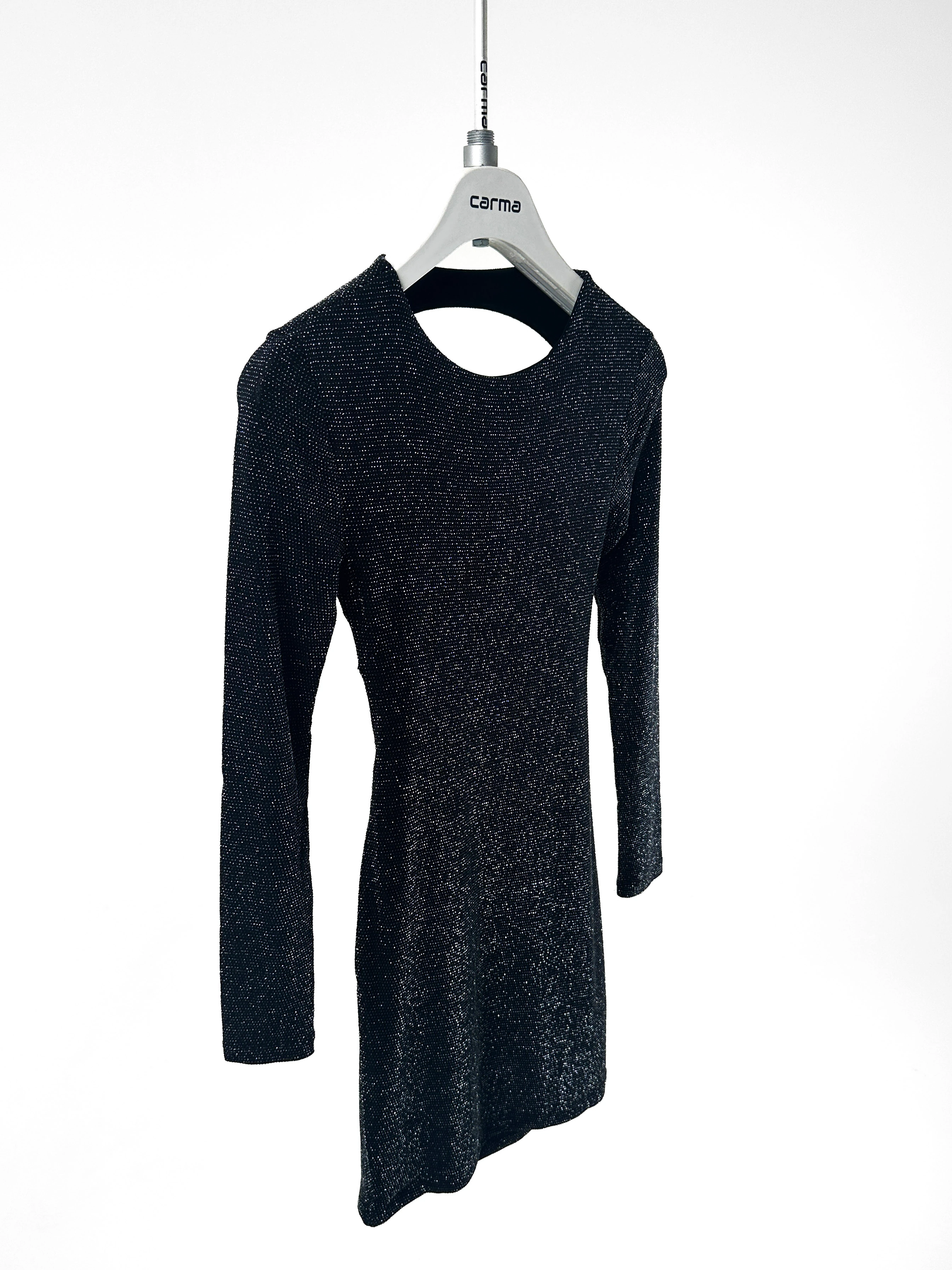 Sırt Detaylı Simli Elbise