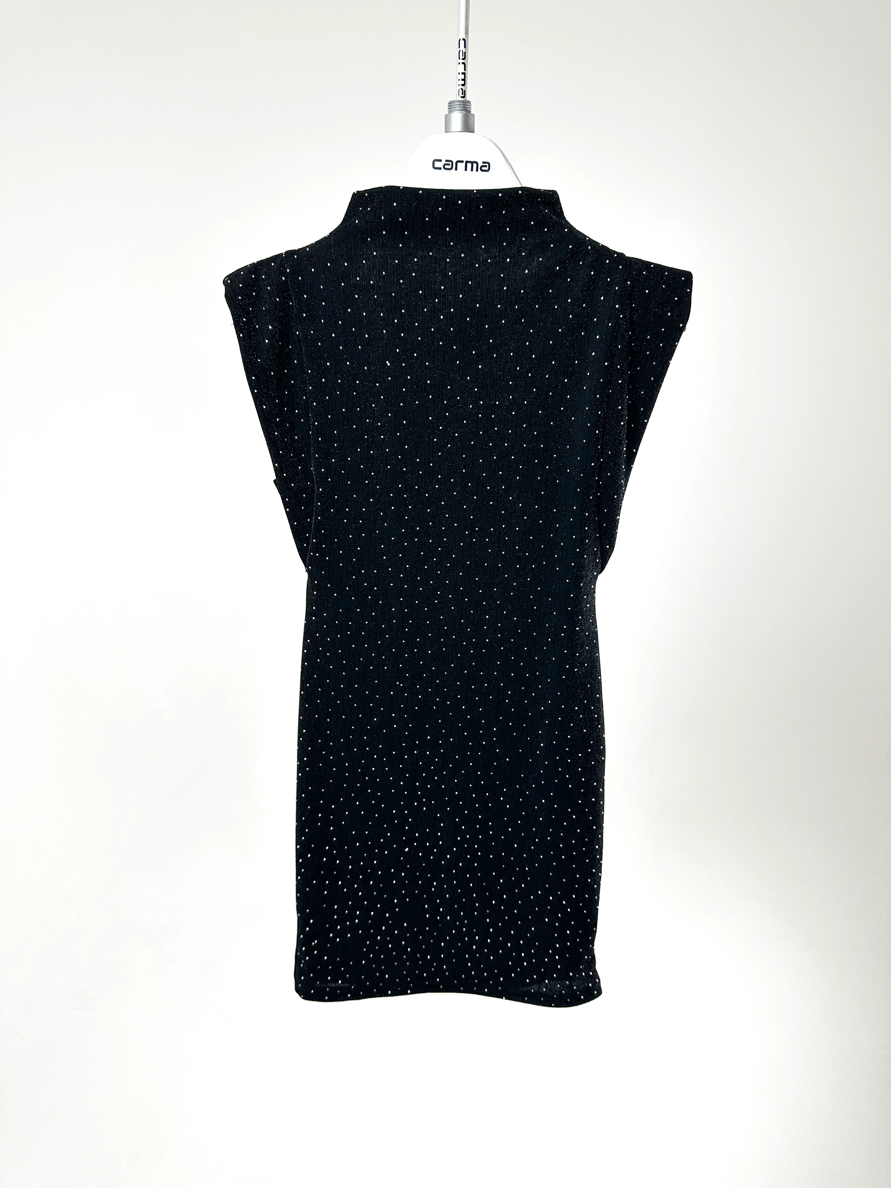 Taş Detaylı Elbise - siyah