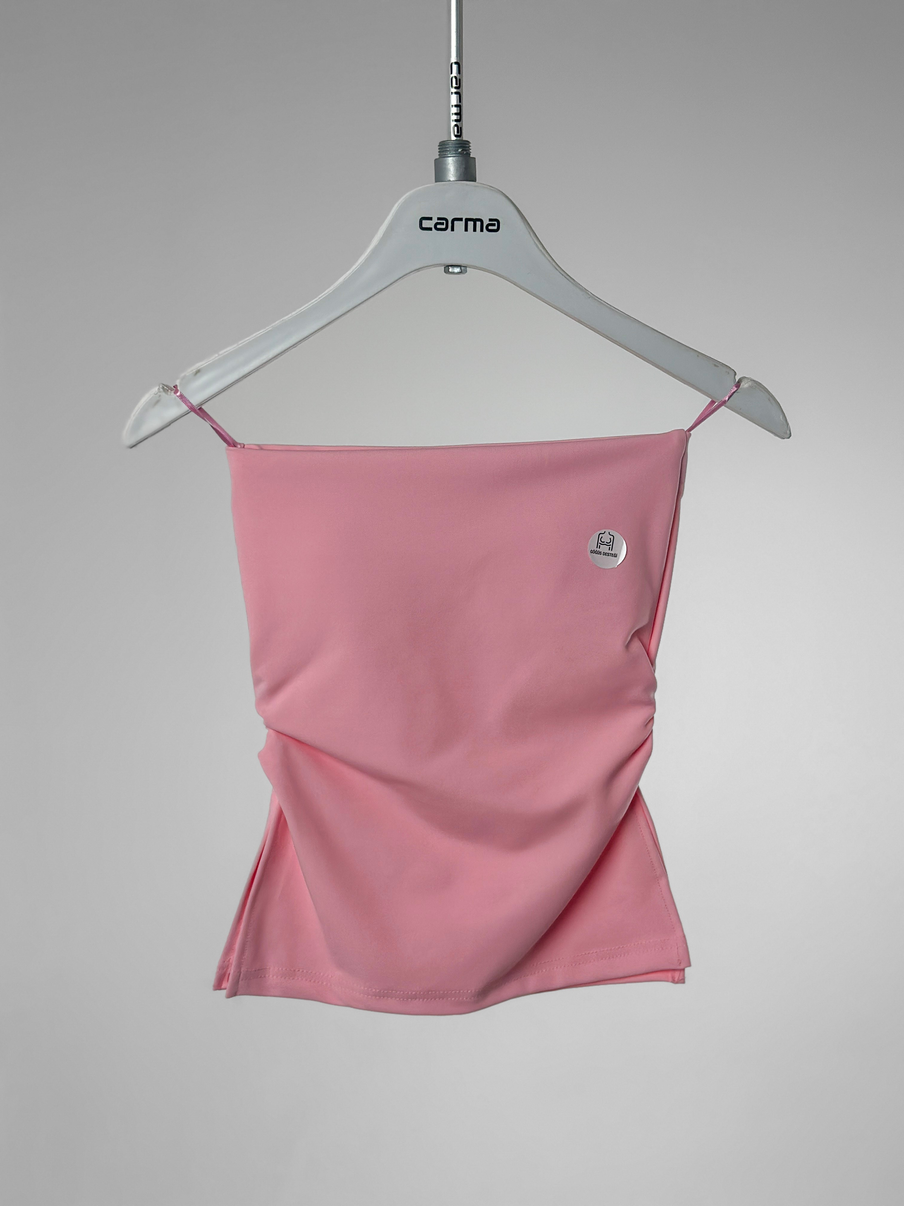 Destekli Fit Bustiyer - pembe