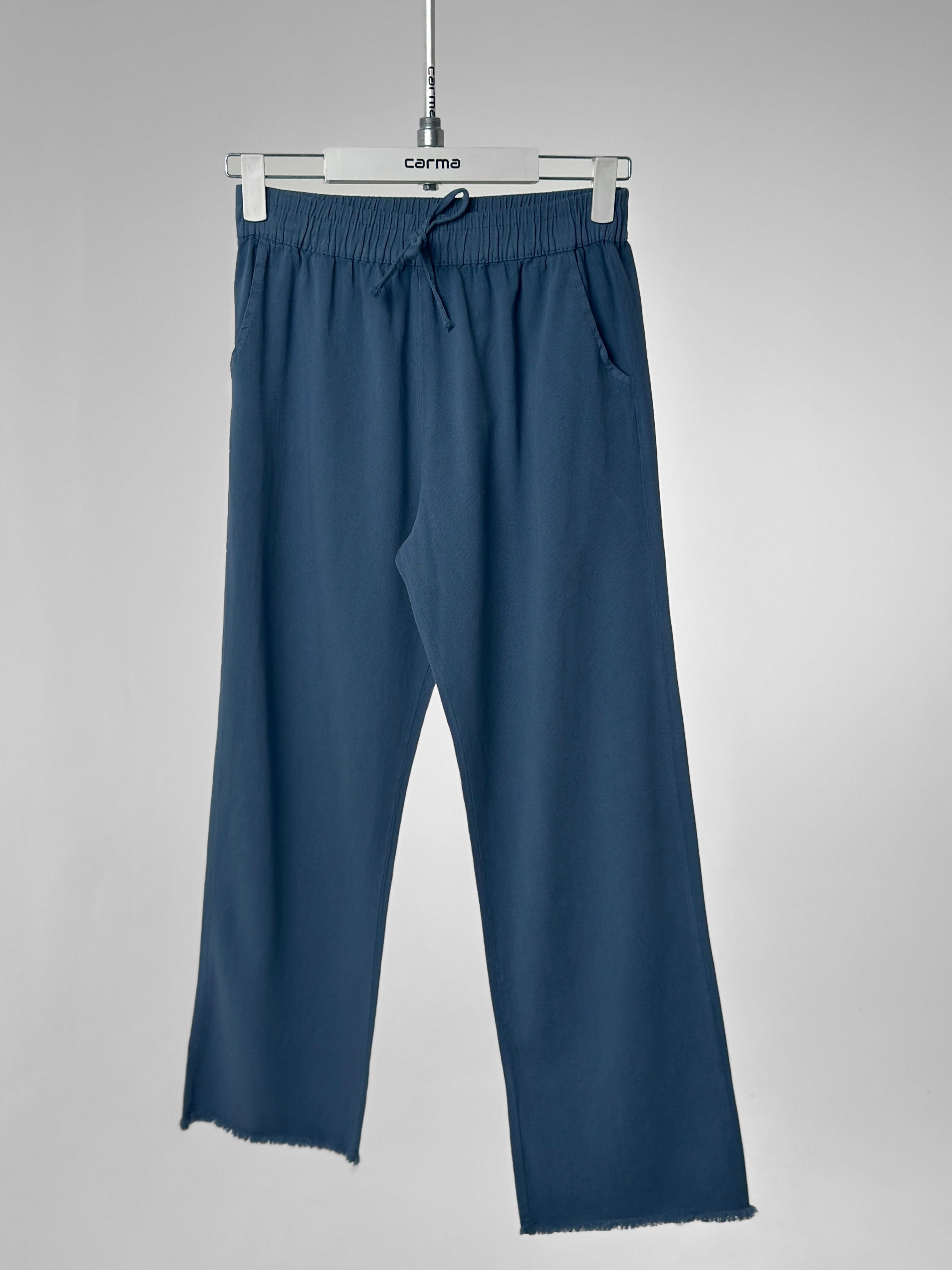 Püskül Paça Gabardin Pantolon - indigo mavi