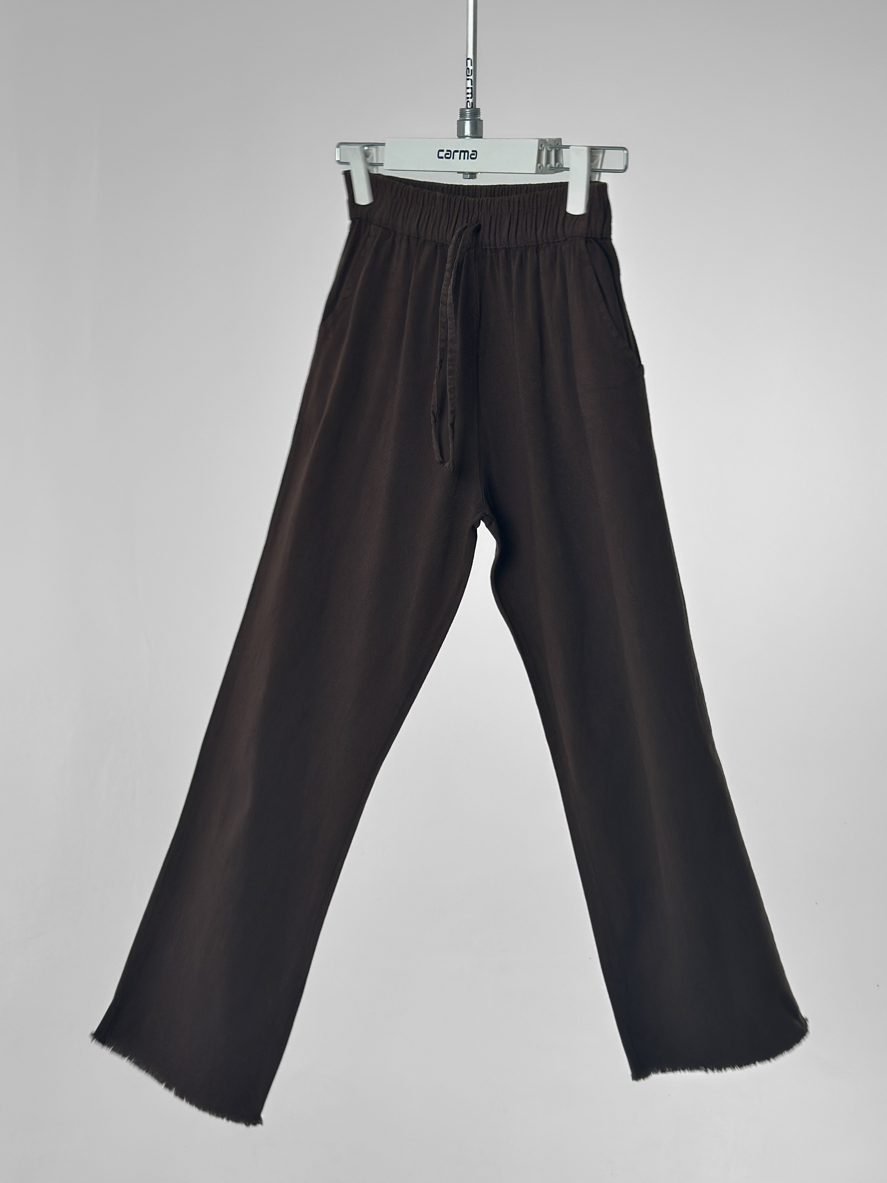 Püskül Paça Gabardin Pantolon - acı kahve