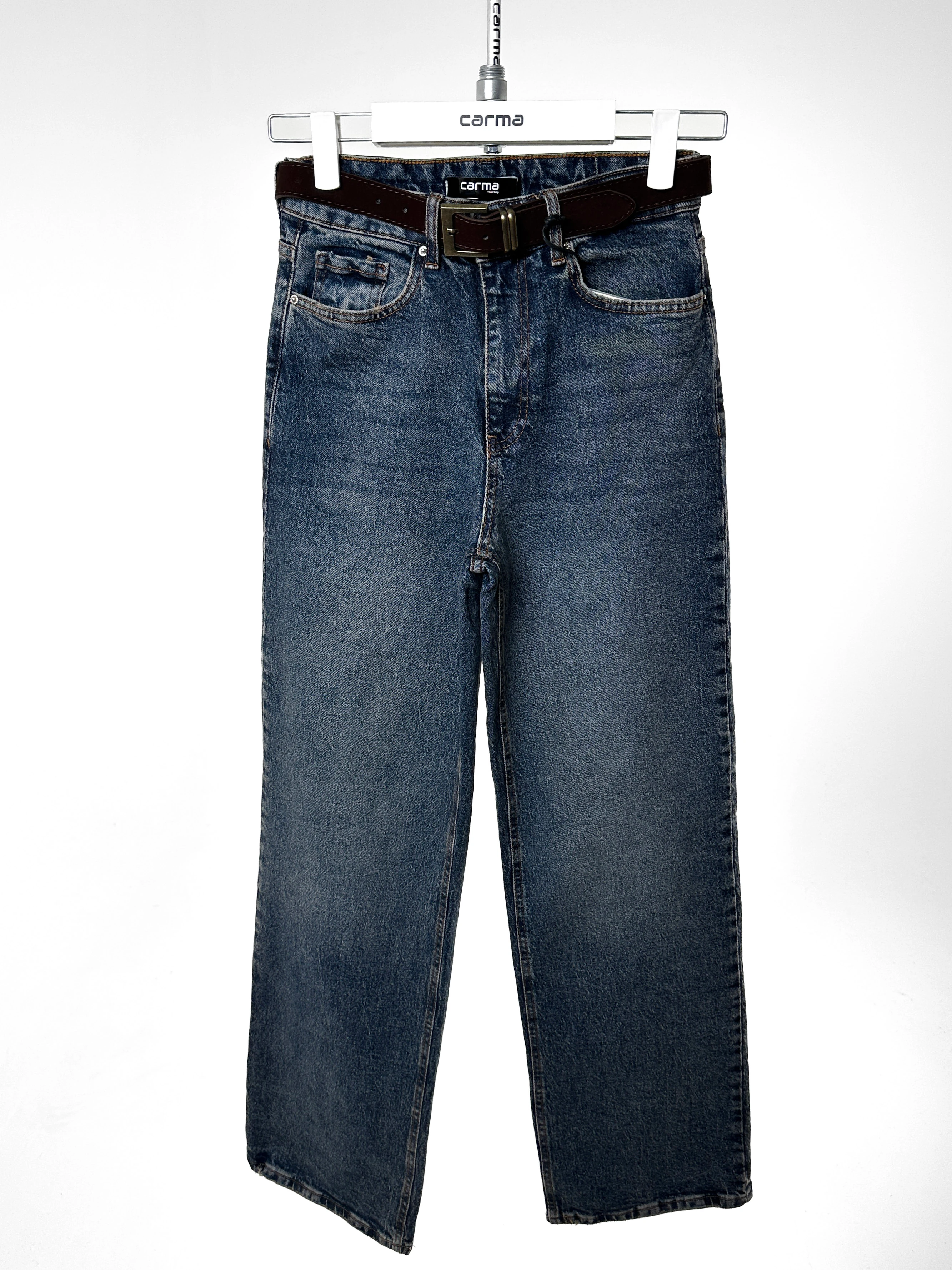 Straight Jean - koyu taş mavi