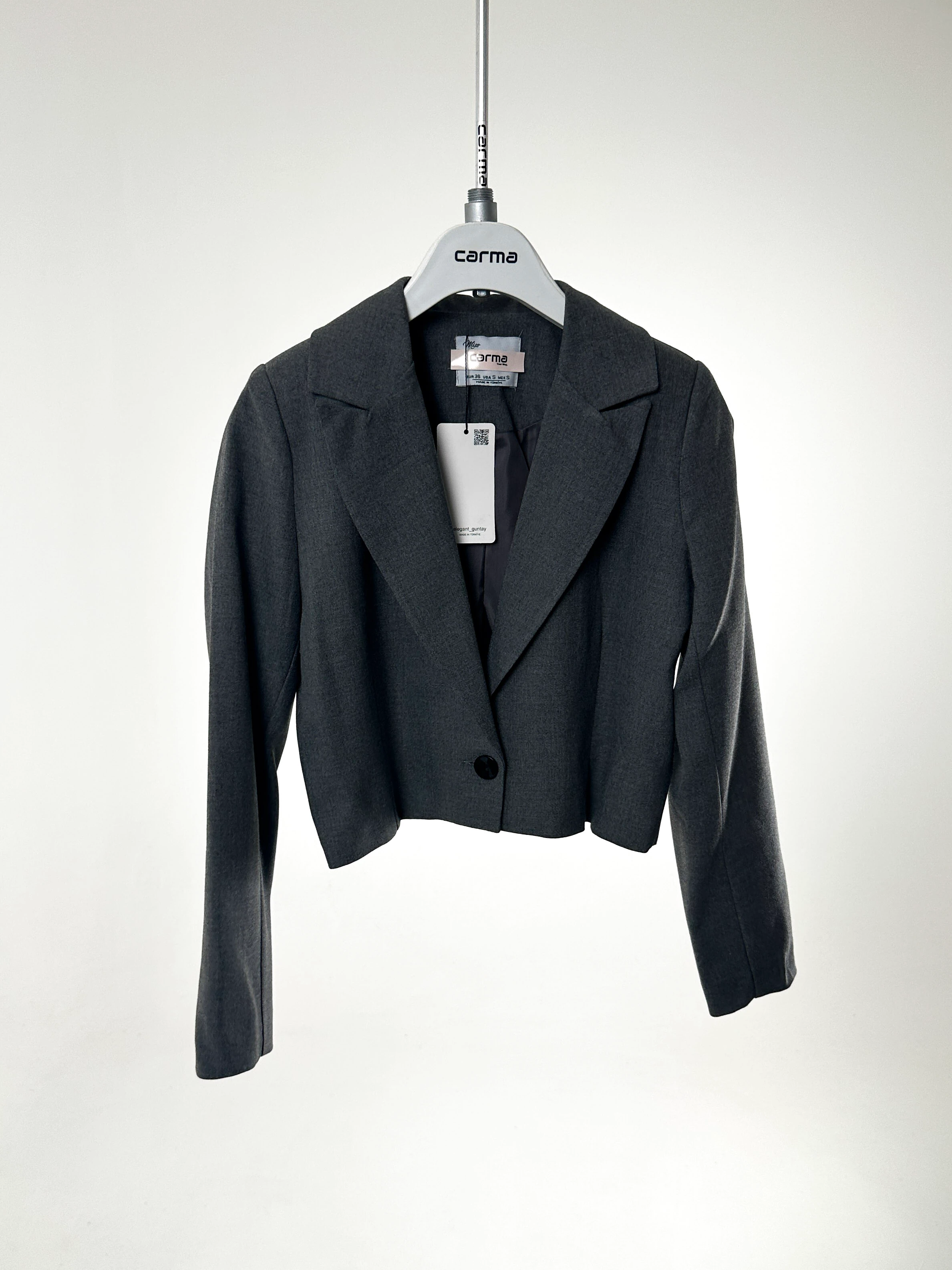 Crop Fit Blazer - antrasit