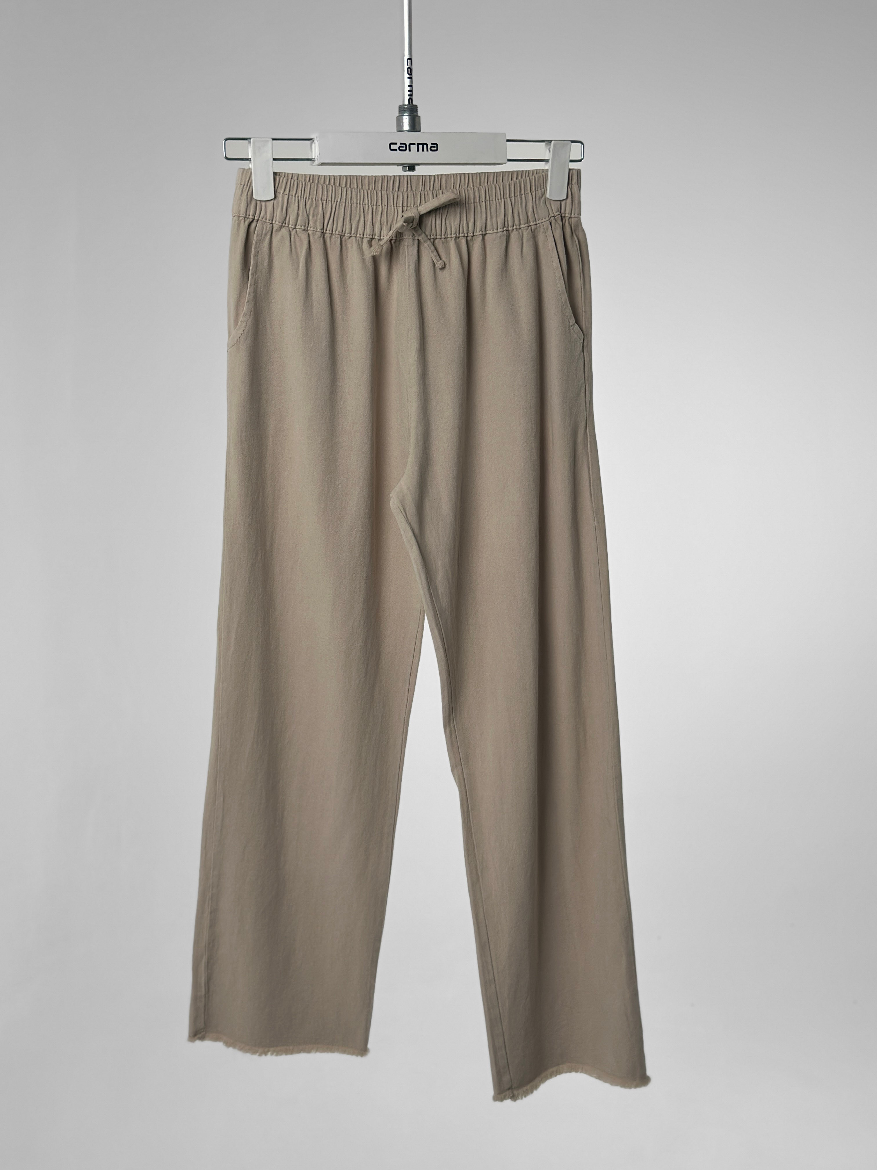 Püskül Paça Gabardin Pantolon - bej