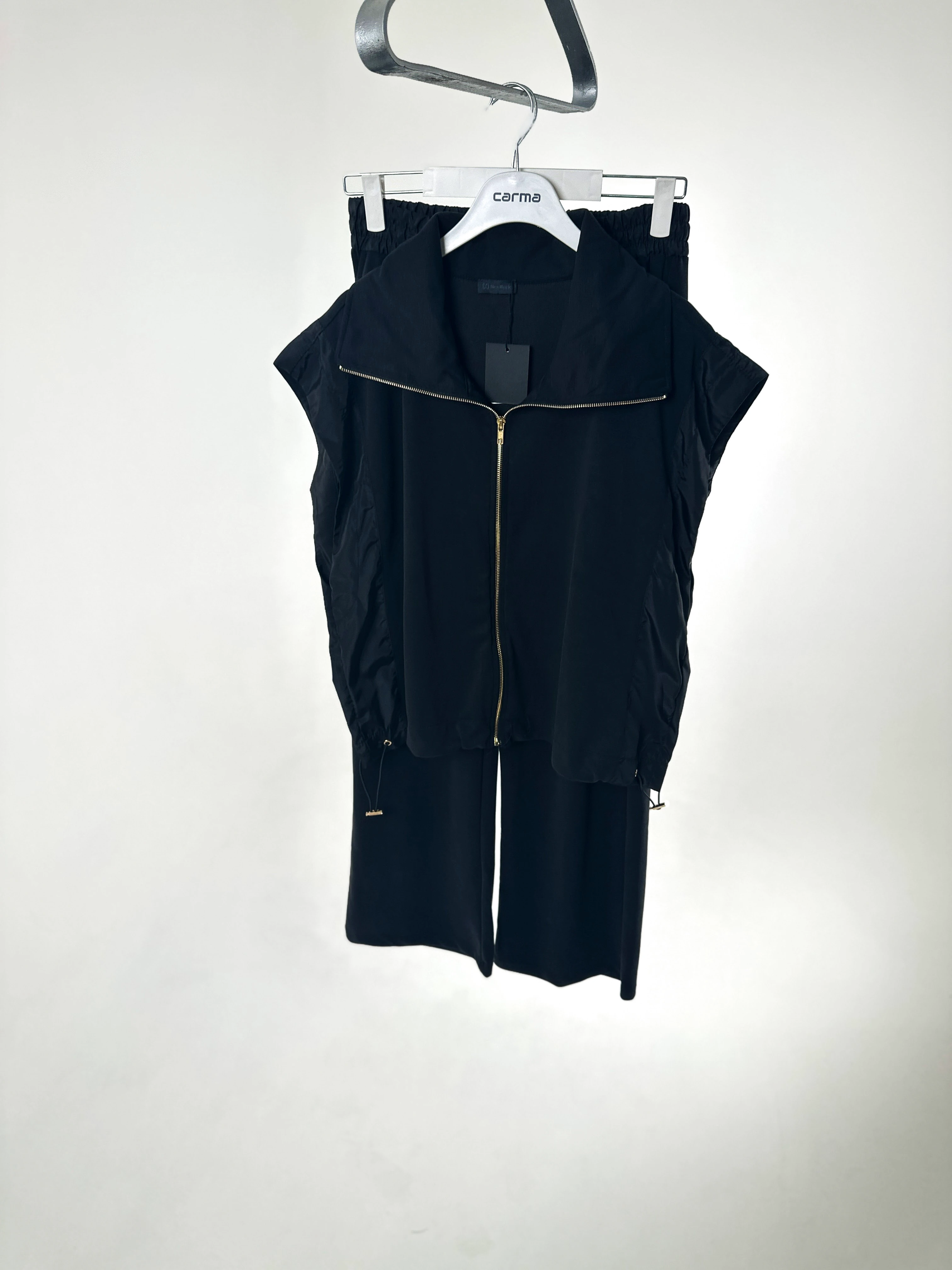 Paraşüt Detay Fit Takım - siyah