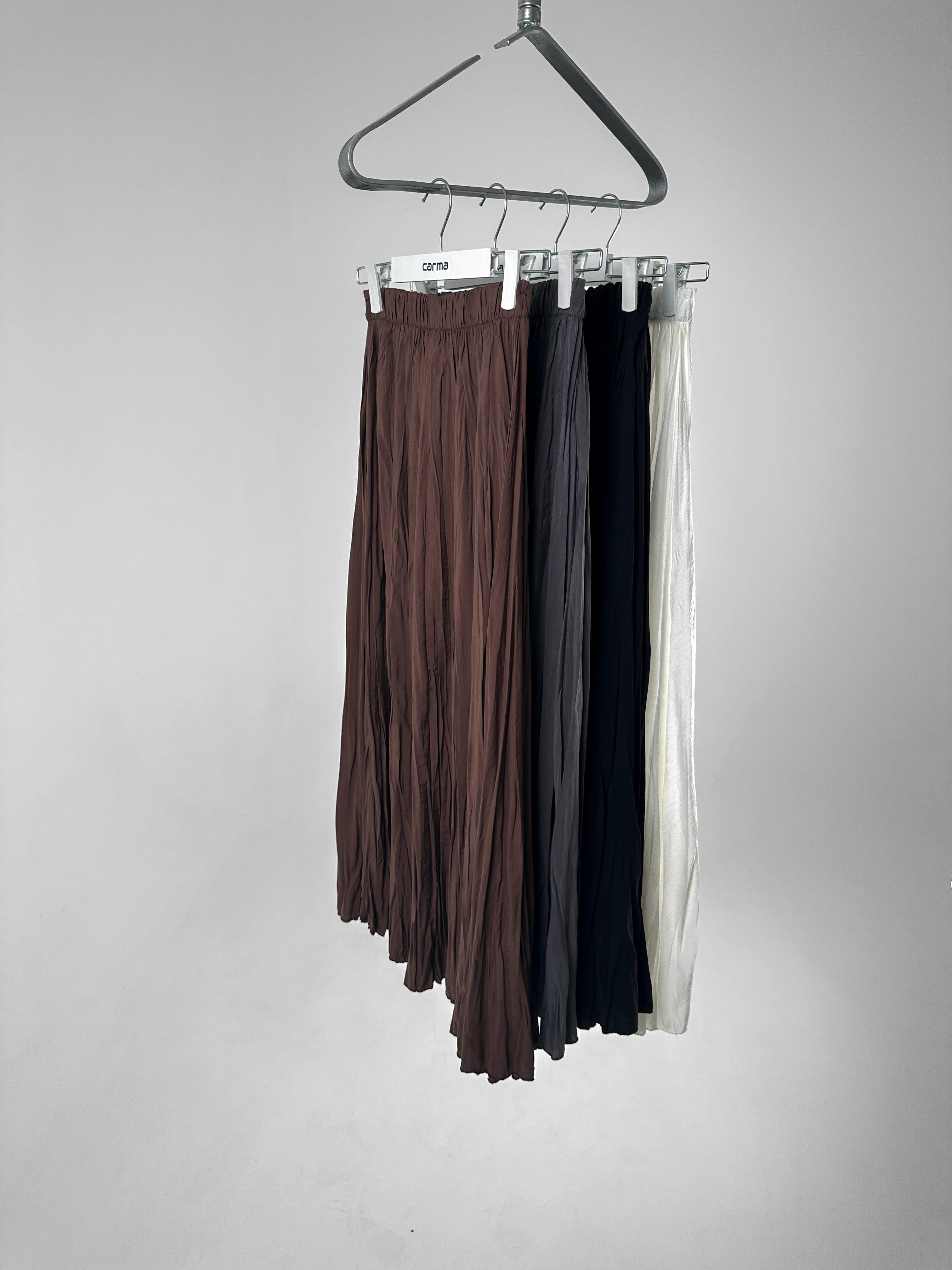 Dökümlü Kırışık Dokulu Etek