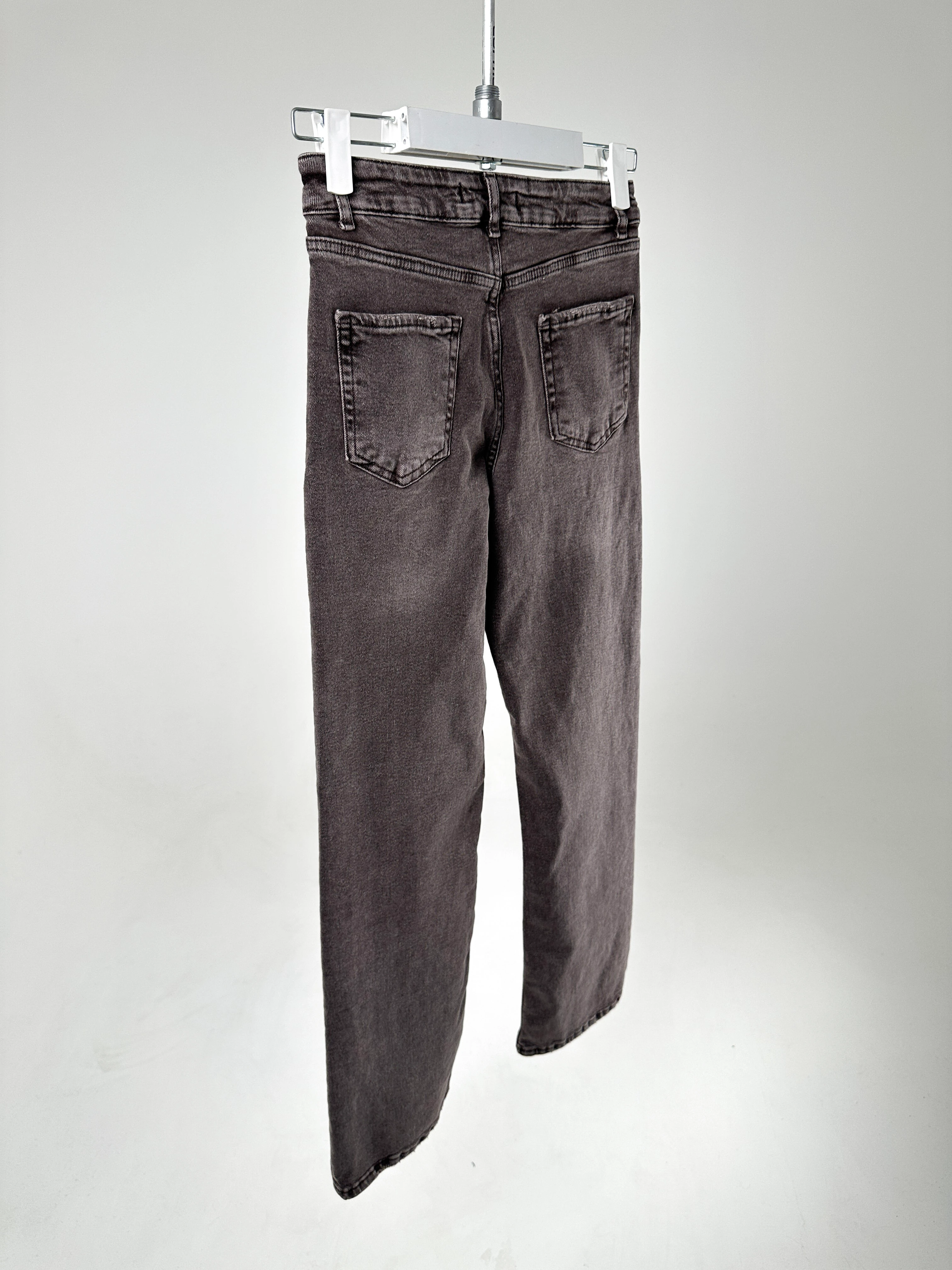 Yıkamalı Kahverengi Palazzo Jean