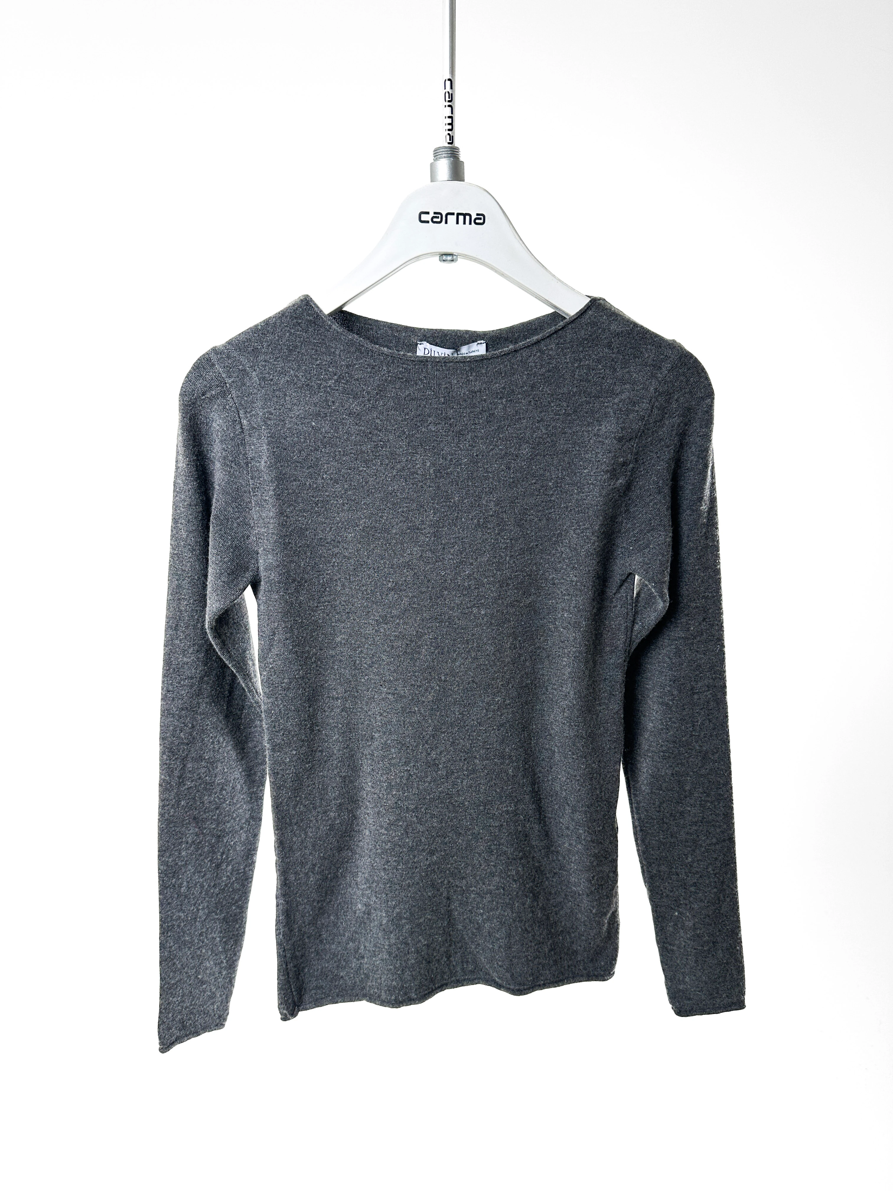 Kaşmir Dokulu İnce Triko - antrasit