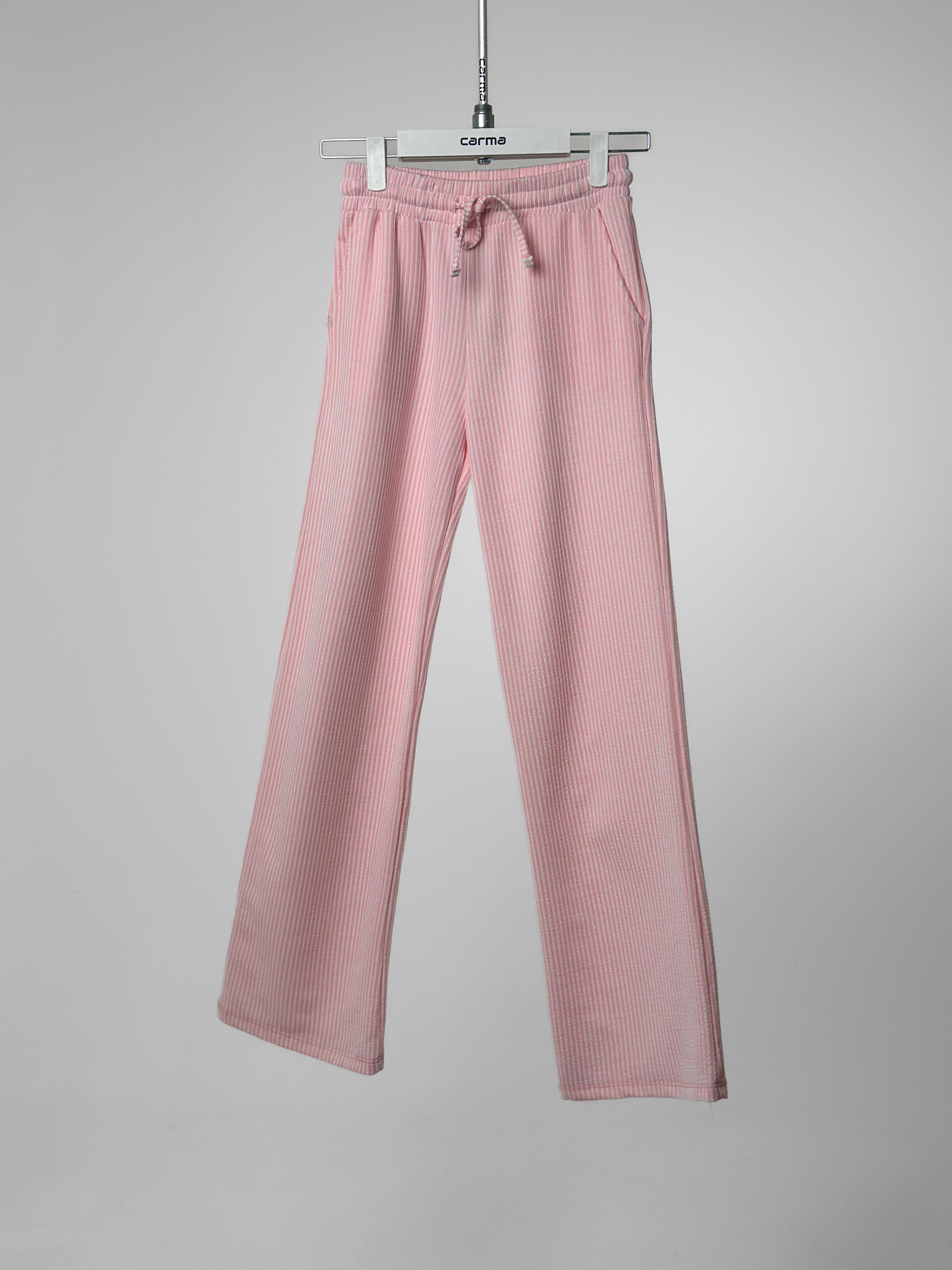 Çizgili Pantolon - pembe