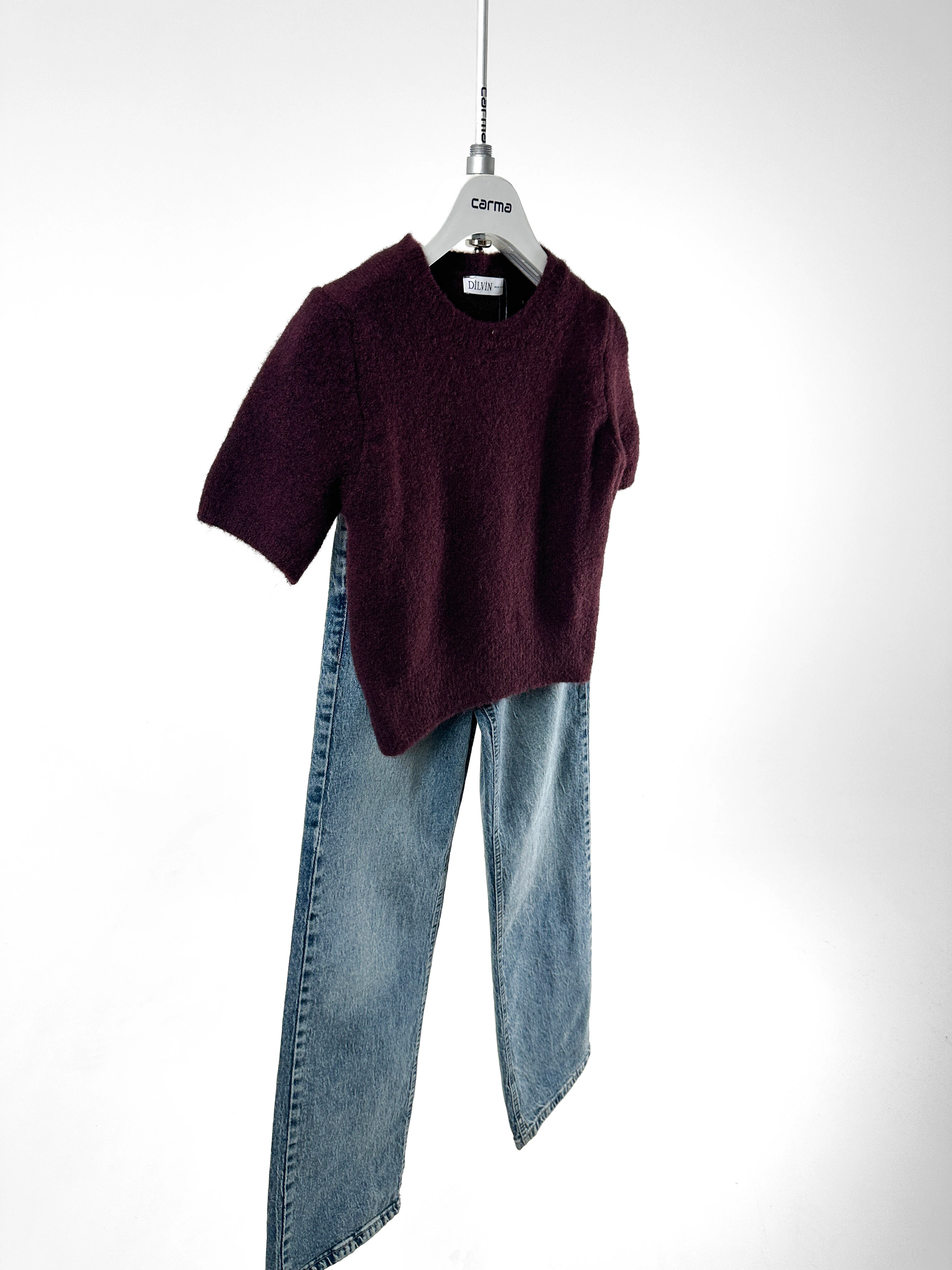 Yumuşak Dokulu Kısa Kollu Triko