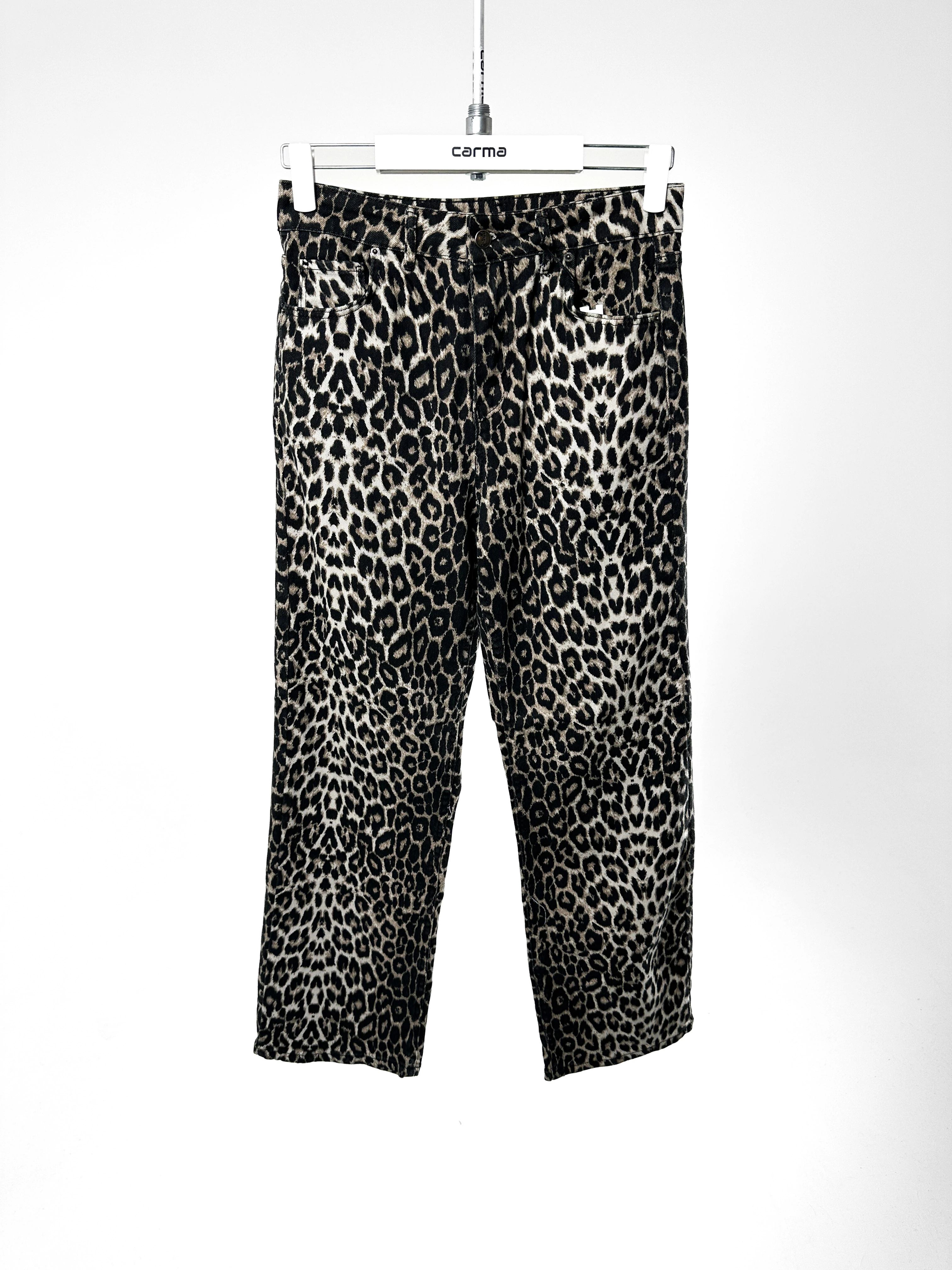 Leopar Desen Palazzo Pantolon - leopar desen