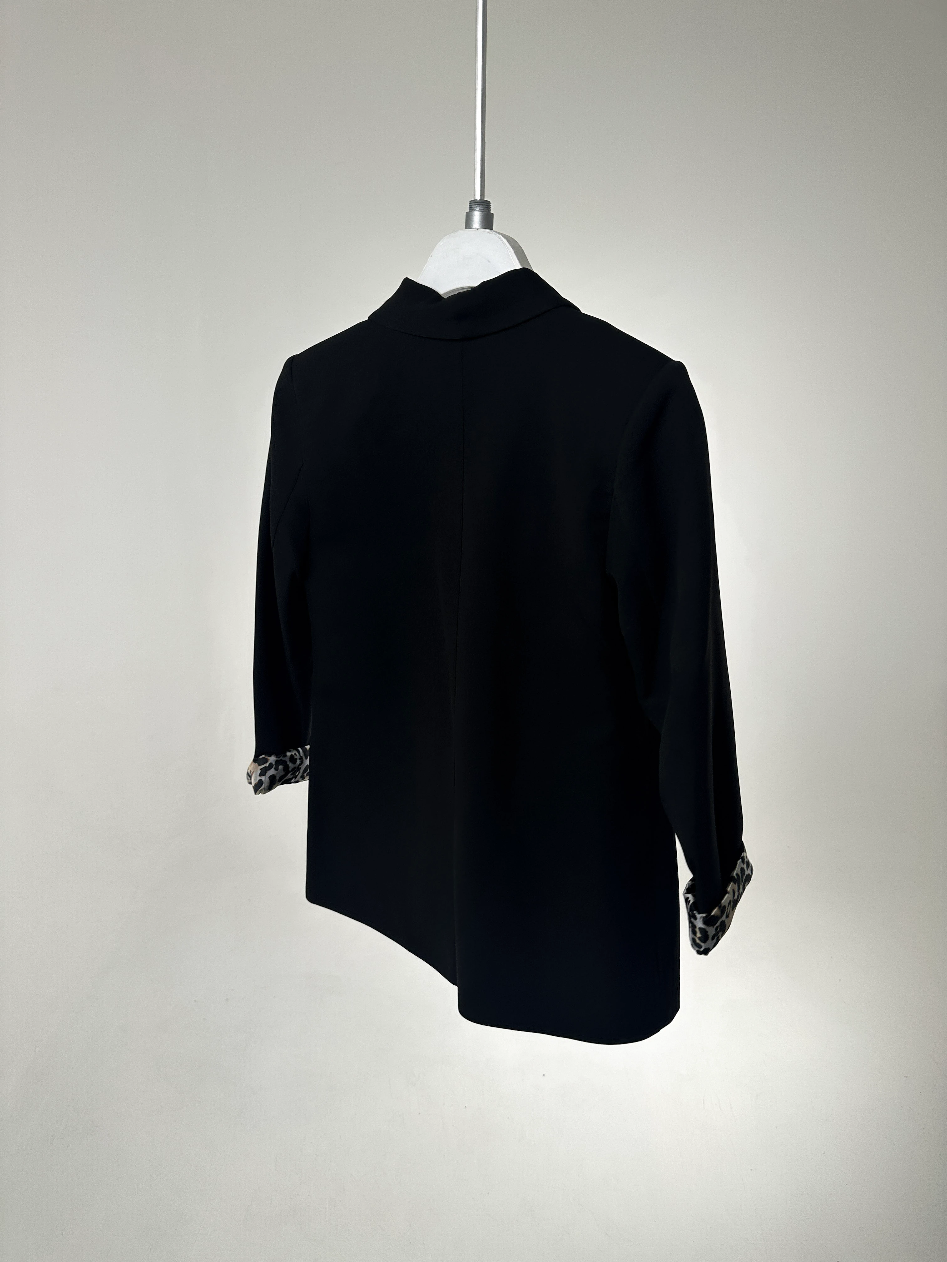 Leopar Astarlı Düğmeli Blazer Ceket