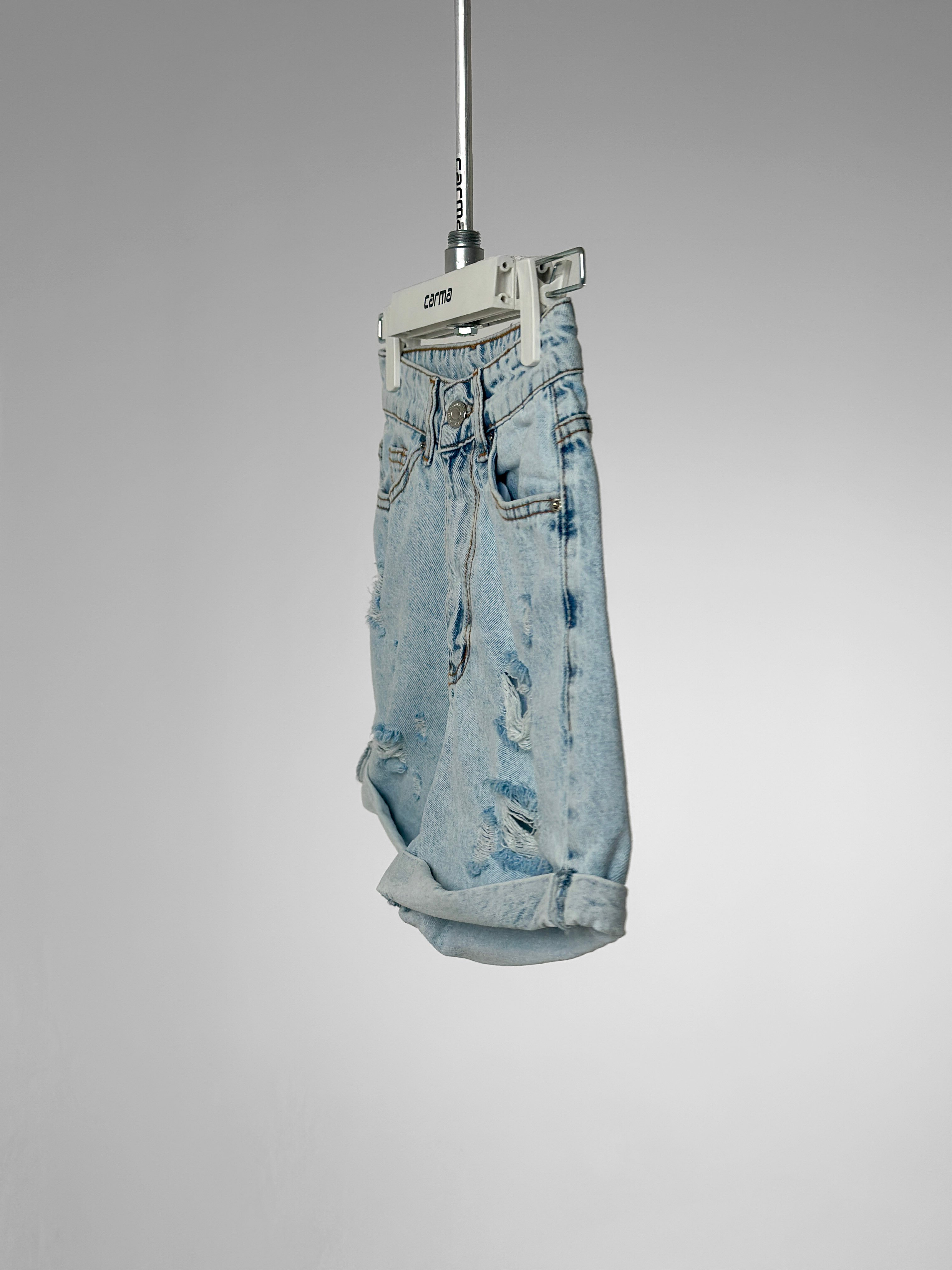 Raw Edge Denim Şort