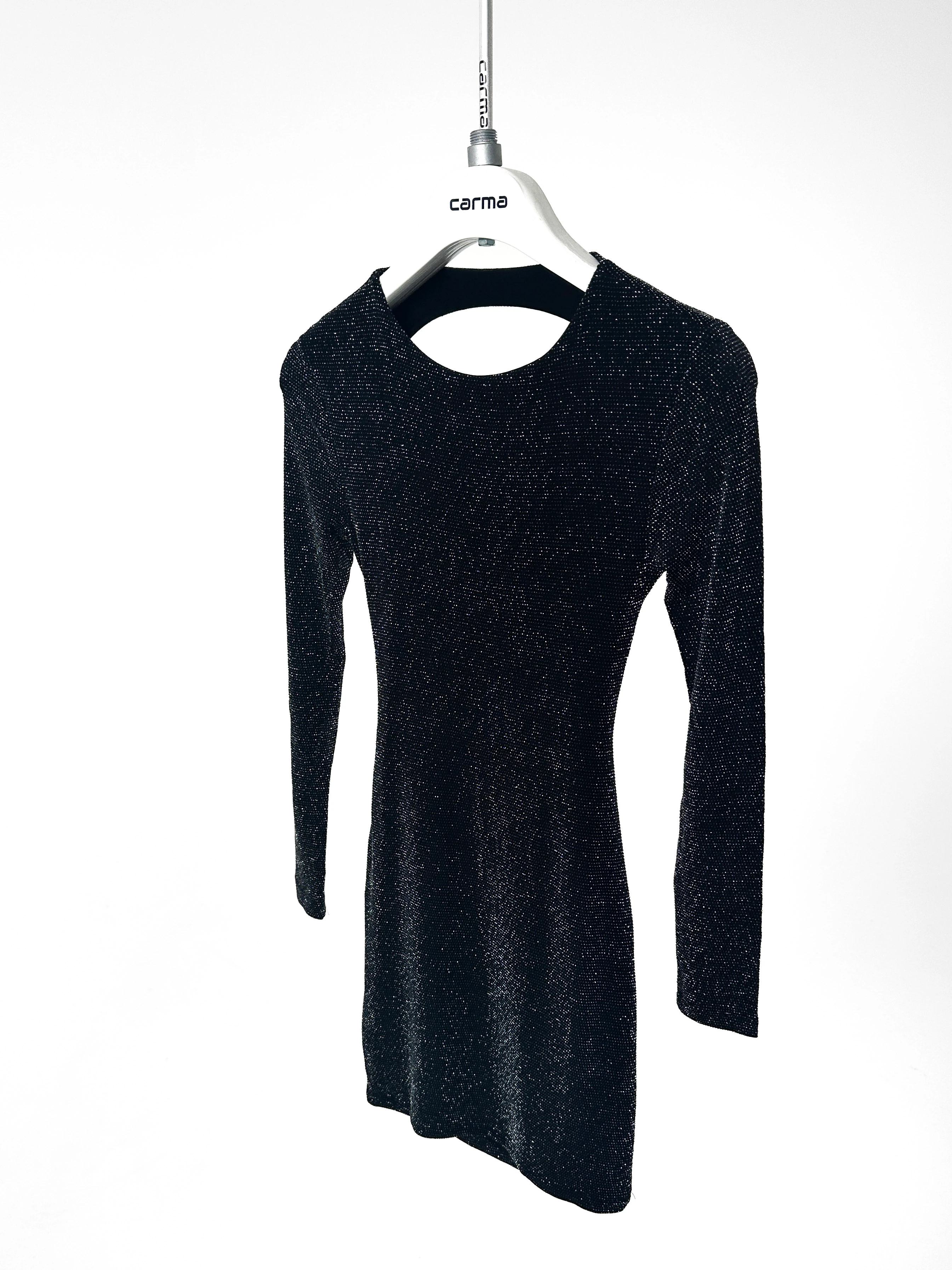 Sırt Detaylı Simli Elbise