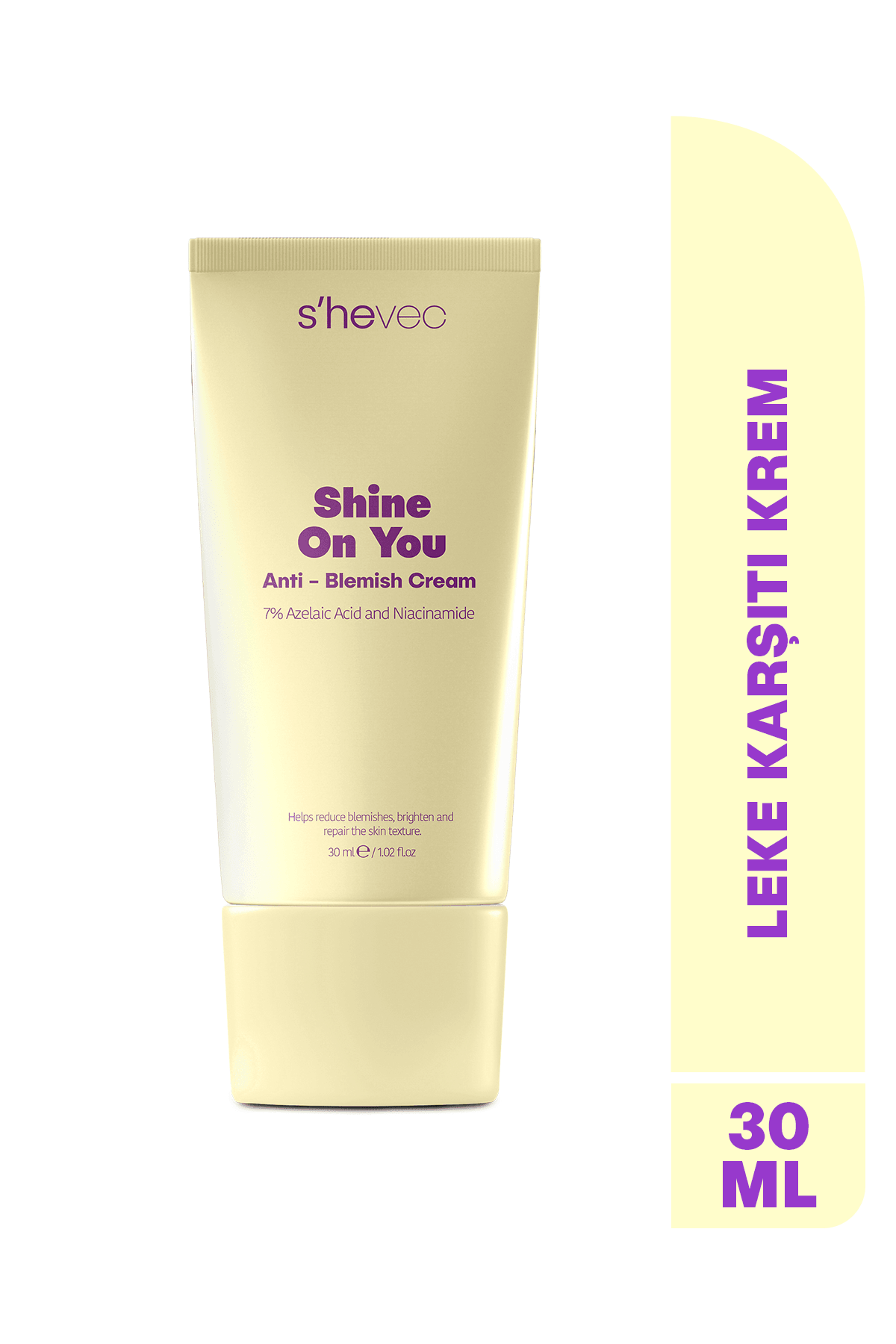 SHINE ON YOU - Azelaik Asit Hassas Ciltler İçin Akne ve Leke Karşıtı Bariyer Koruyucu Krem 30ml