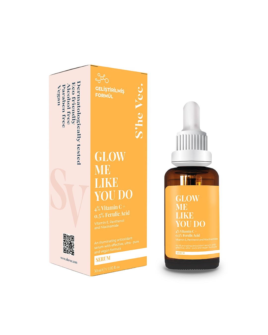 GLOW ME LIKE YOU DO - Aydınlatıcı ve Cilt Tonu Eşitleyici Leke Karşıtı C Vitamini Serum (30 ml)