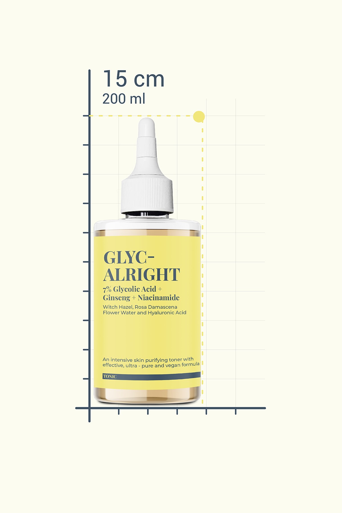 GLYC-ALRIGHT - Glycolic Acid, Ginseng & Niacinamide Toner for Pore Tightening and Brightening