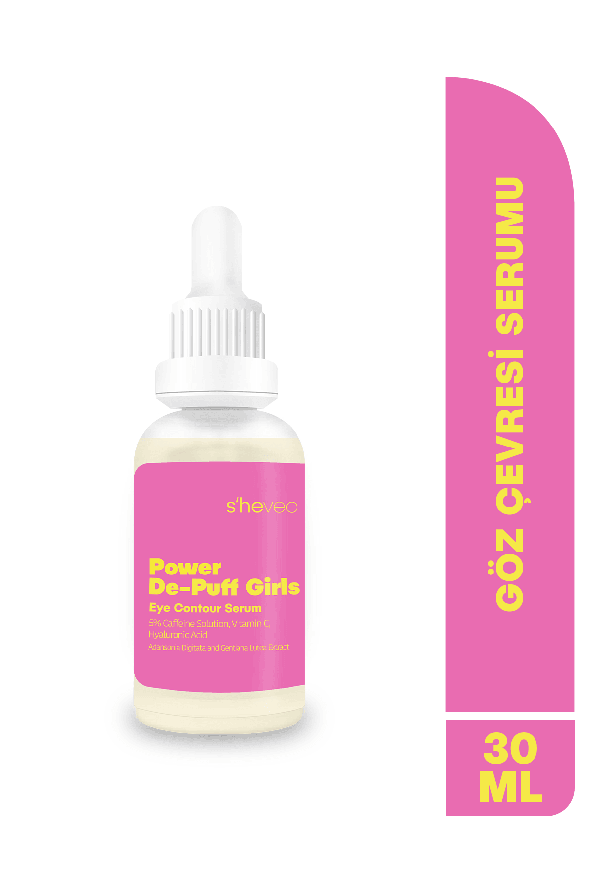 POWER DE PUFF GIRLS - 5% Caffeine Solution + Glutathione + HA (30 ml)