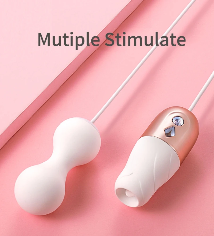 10 Modlu Titreşimli ve 5 Dil Hareketli Kegel Topu & Dil Harekeli Vibratör