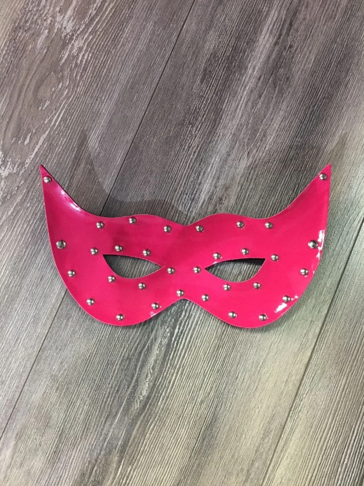 Fuşya Deri Göz Maskesi
