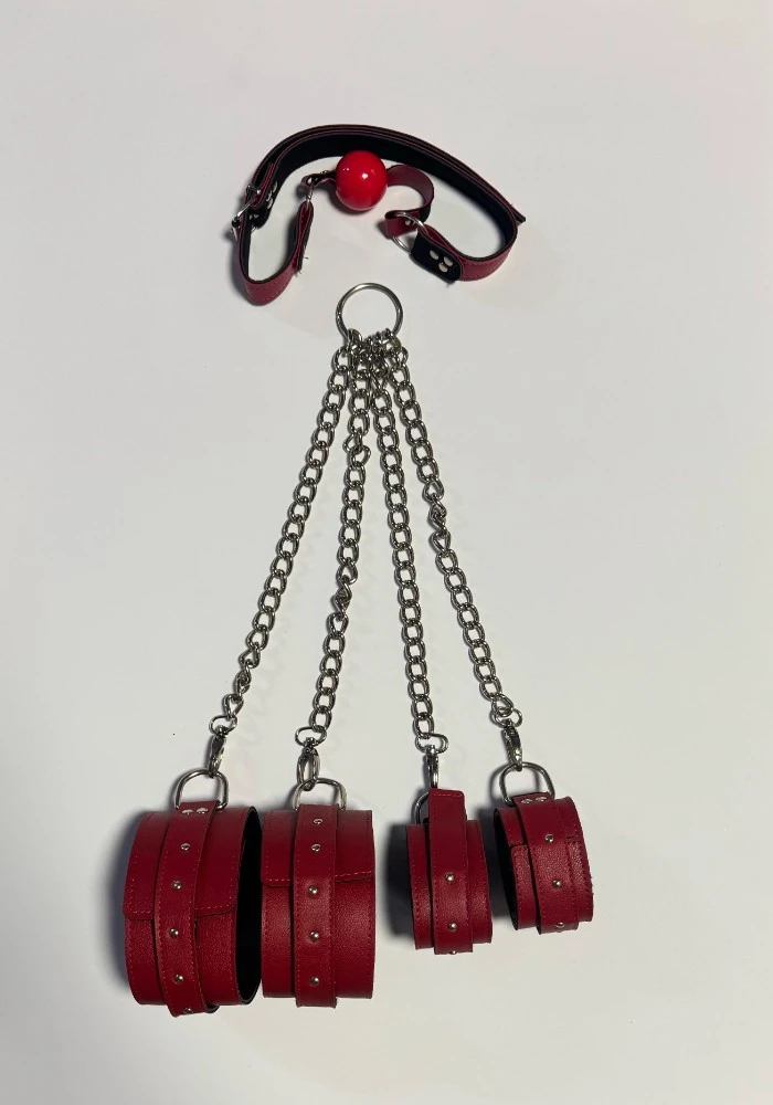 Kırmızı 2li Fetiş Seti