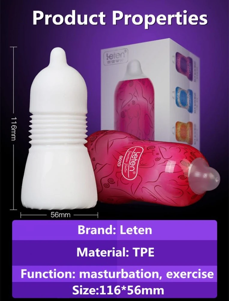 Leten Air İçi Tırtıklı Ultra Yumuşak Mastürbatör Kırmızı-04