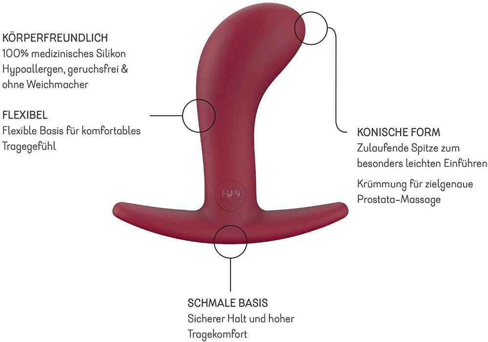 Fun Factory Bootıe L Bordo Uzmanlar İçin 11 Cm Büyük Anal Plug Made İn Germany