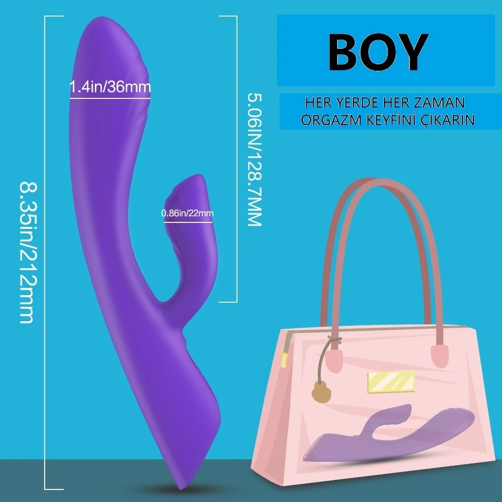 Alivior Güçlü Titreşimli G-Bölgesi ve Klitoris Özel Isıtmalı Vibratör