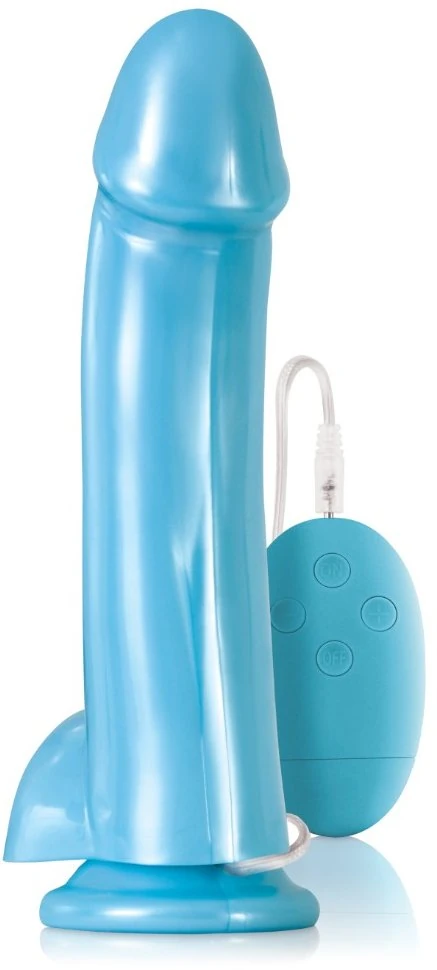 Lollies Sugardaddy 20 Cm Ekstra Gerçekci Jel Dokulu Kemerli Mavi Dildo Vibratör