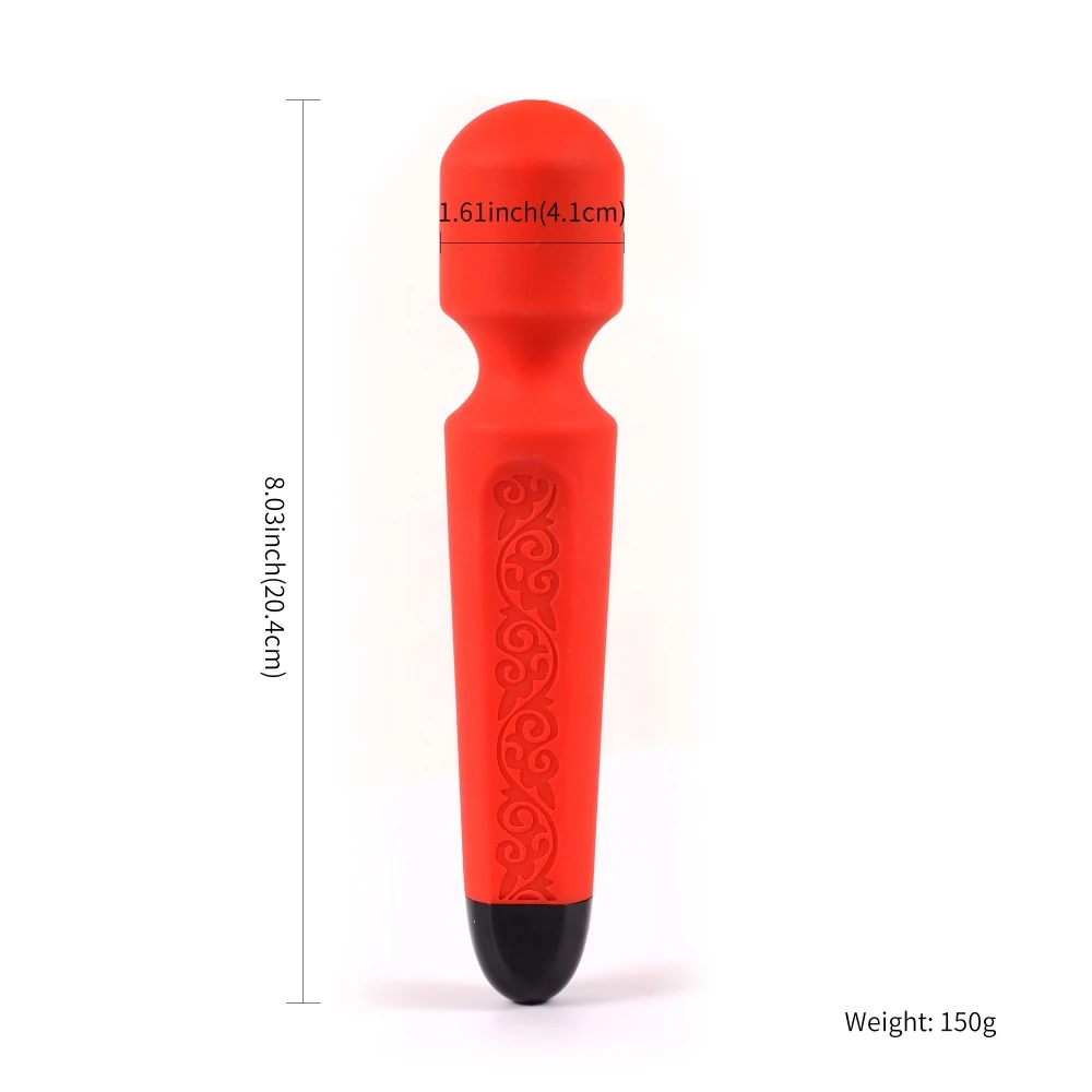 Silikon Güçlü Titreşime Sahip 10 Modlu Magic Wand Masaj Vibratörü