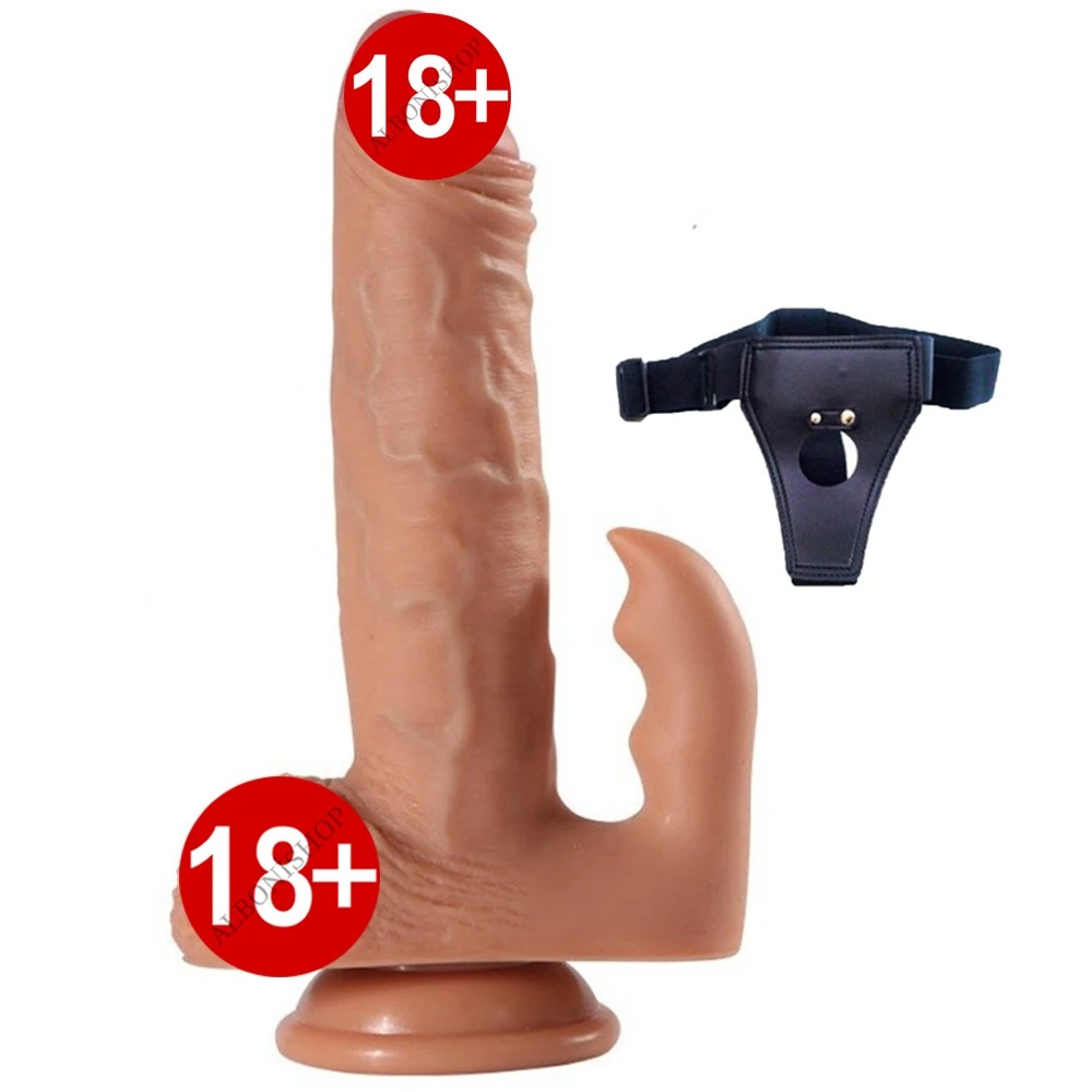 Austin 20 Modlu Titreşimli 21 Cm Belden Bağlamalı Kumandalı Realistik Penis