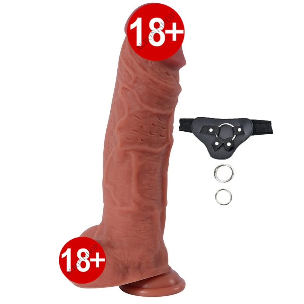 Luxury King 27 Cm Çift Katmanlı Gerçekçi Belden Bağlamalı Realistik Penis