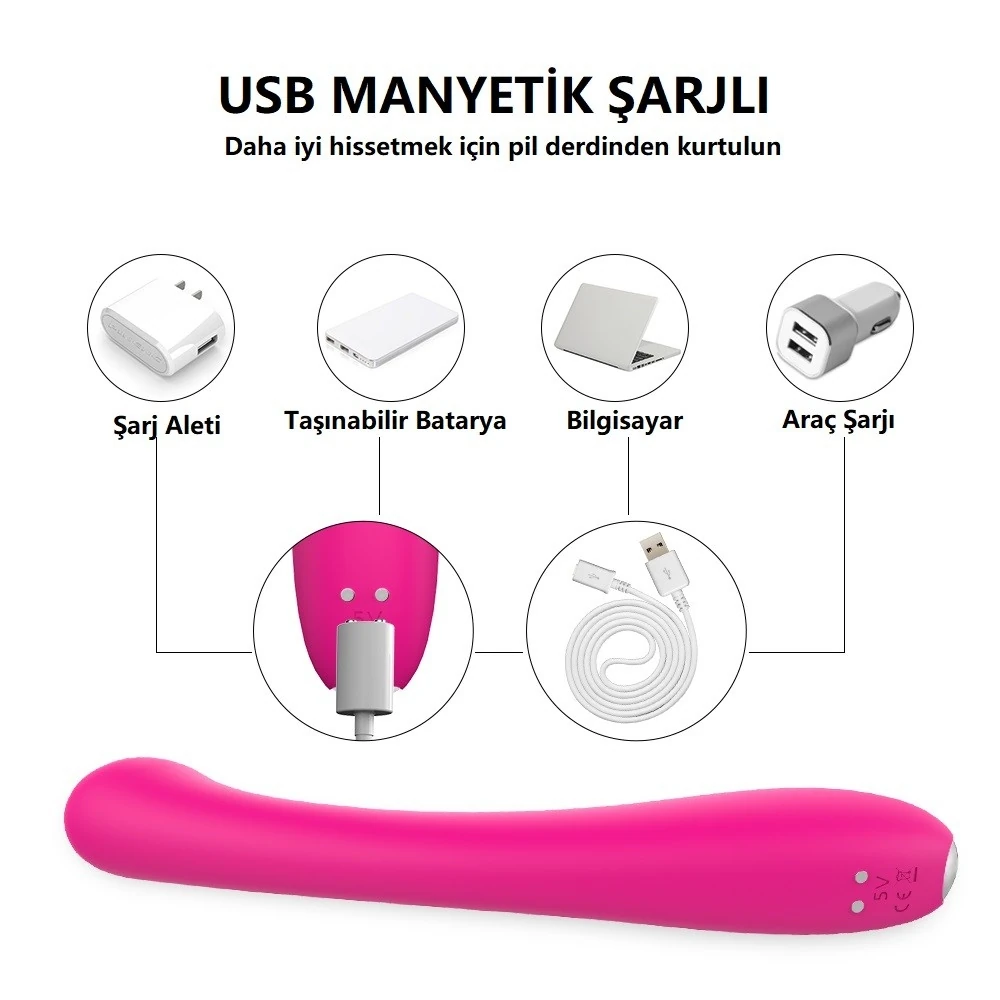 Ana 9 Fonksiyonlu Ultra Esnek Silikon Vibratör