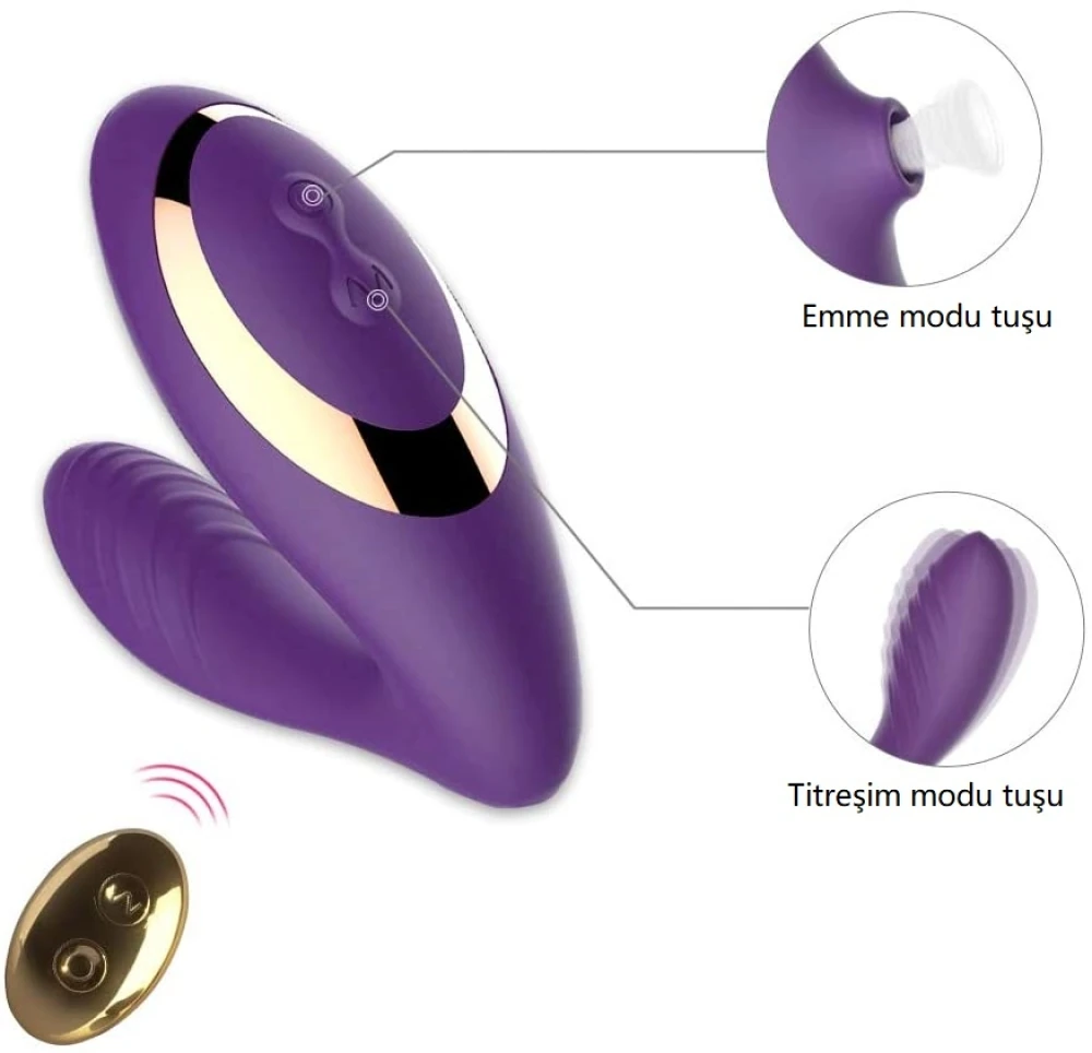 Carlota 10 Modlu Titreşimli & 10 Modlu Emiş Yapabilen Şarjlı Vibratör