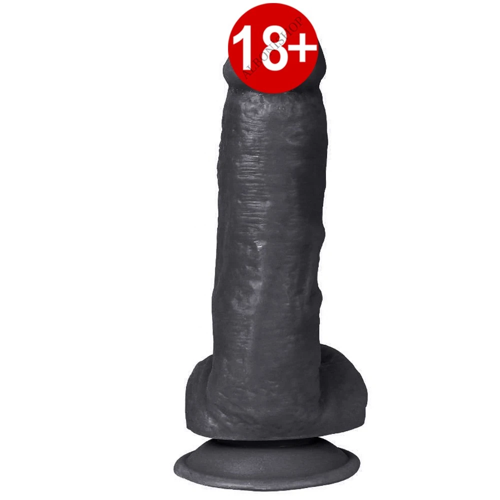 Dildo Series Kassadin 15 Cm Realistik Dokuda Siyah Penis Dildo