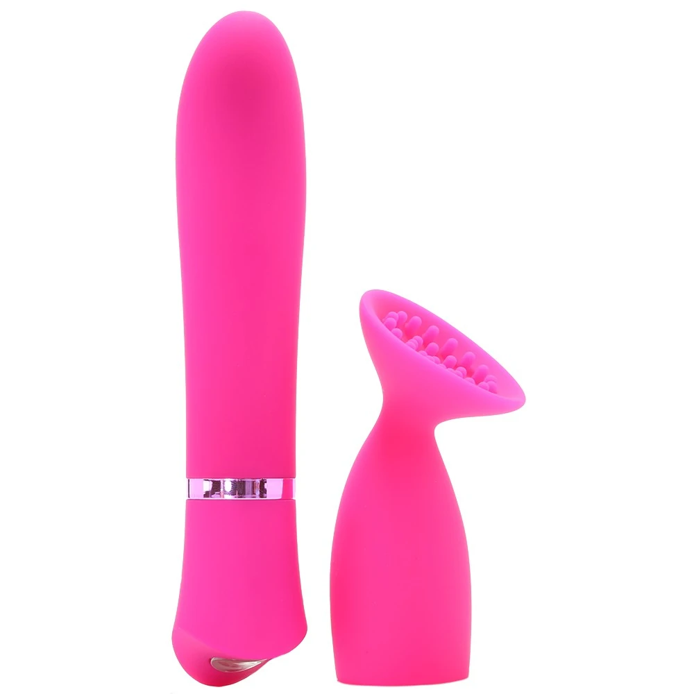 Inya Blossom Klitoris Uyarıcı Masaj Başlıklı ve G-Bölgesi Uyarıcı Pembe Vibratör