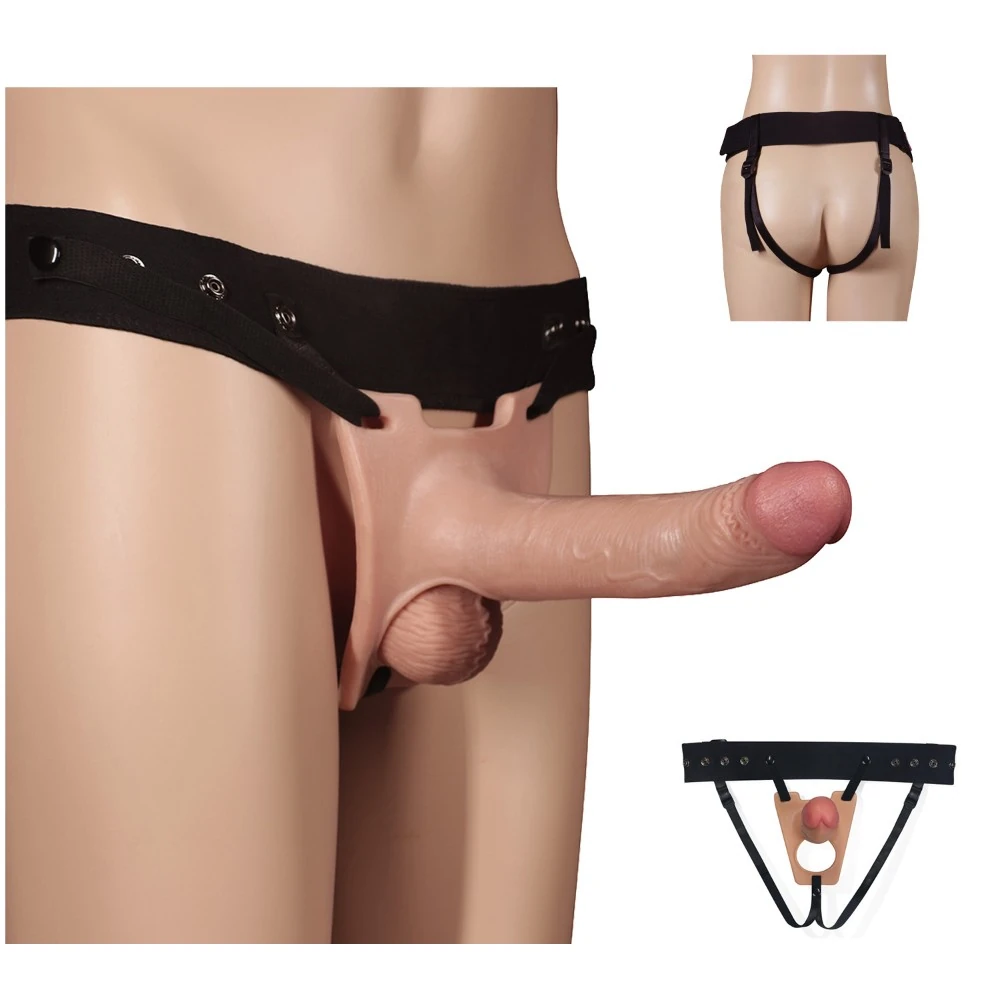 Rodeo 20 cm Gerçekçi Ten Dokusunda Yumuşak İçi Boş Kemerli Penis