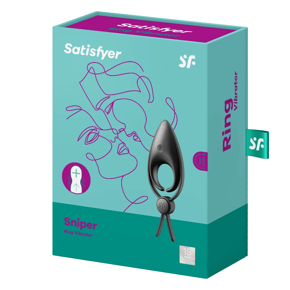 Satisfyer Sniper Black 12 Farklı Titreşim Modlu Ayarlanabilir Penis Halkası