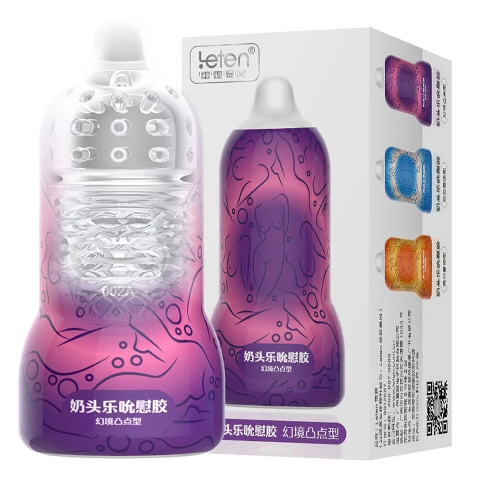 Leten Air Tırtıklı Ultra Yumuşak Mastürbatör Mor-01