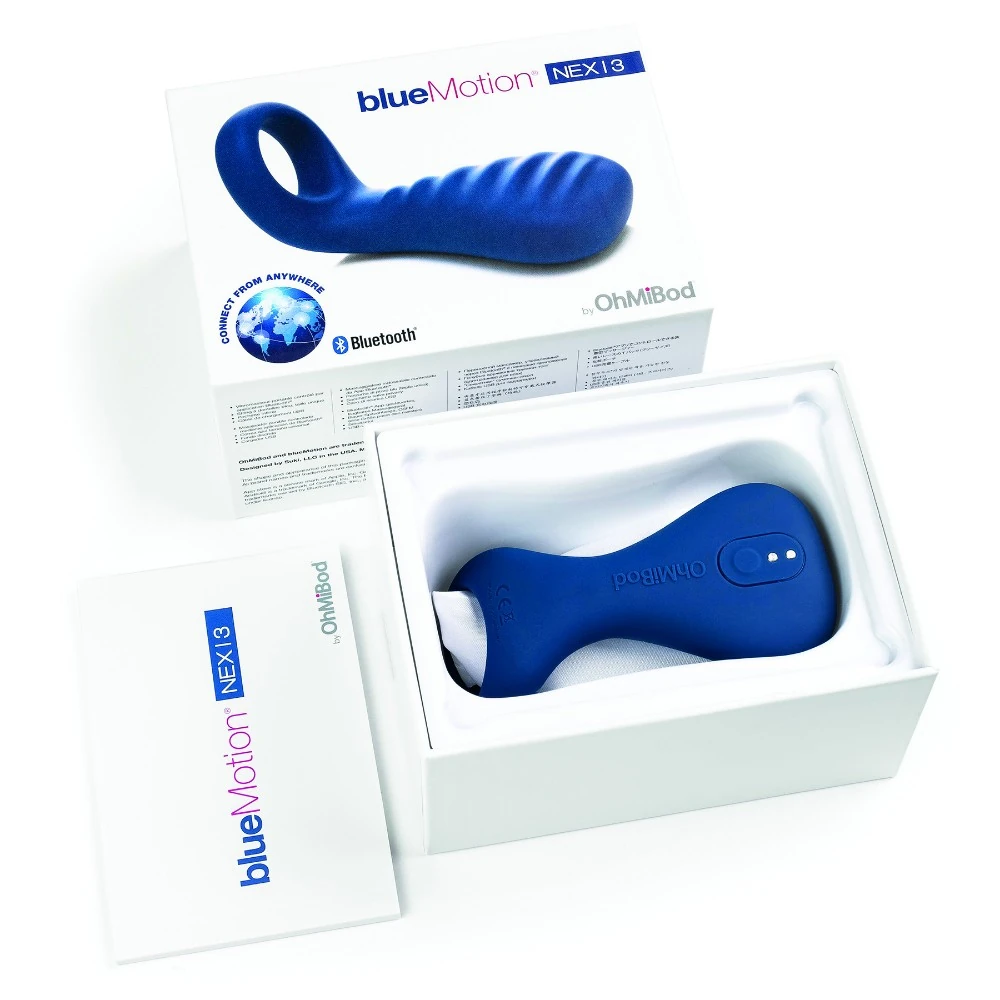 OhMiBod - BlueMotion Nex 3 Çiftlere Özel Titreşimli Masaj Aleti ve Penis Halkası