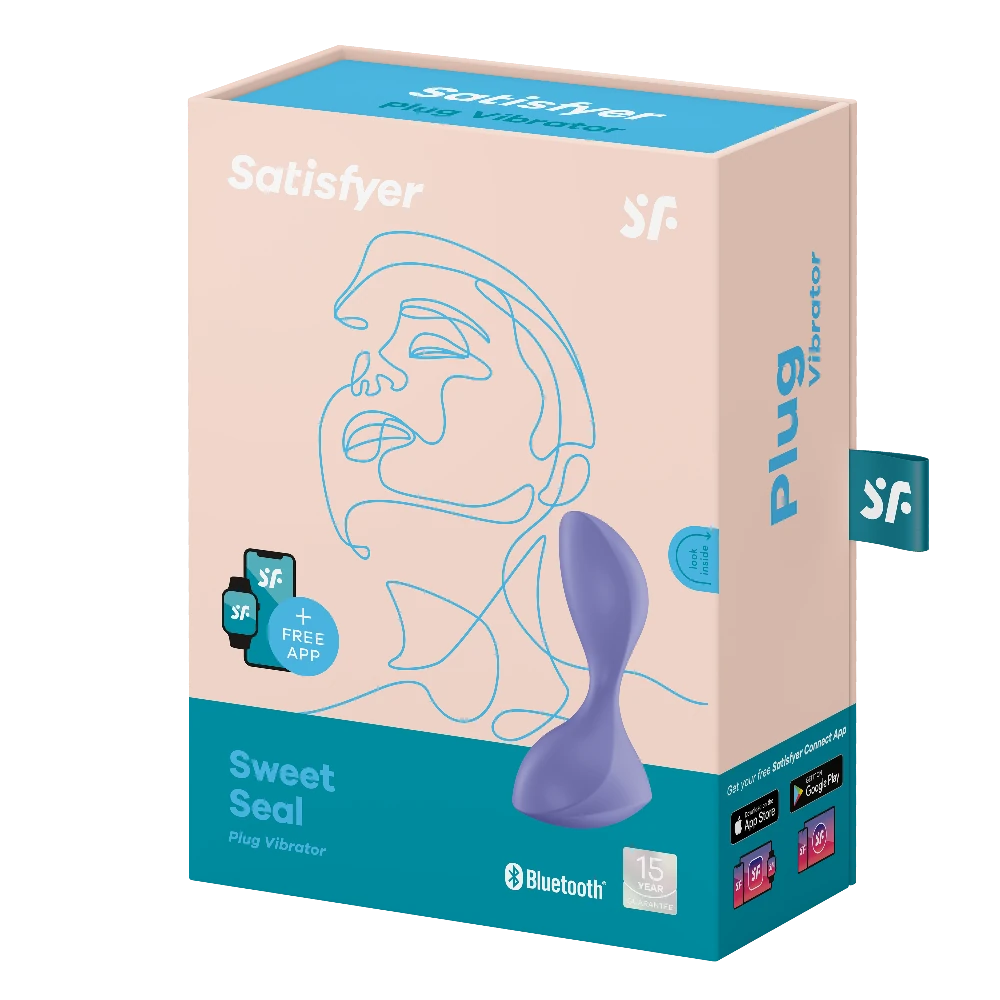 Satisfyer  Sweet Seal Connect App Lila App Kontrollü Esnek Yapılı Titreşimli Anal Plug Vibratör